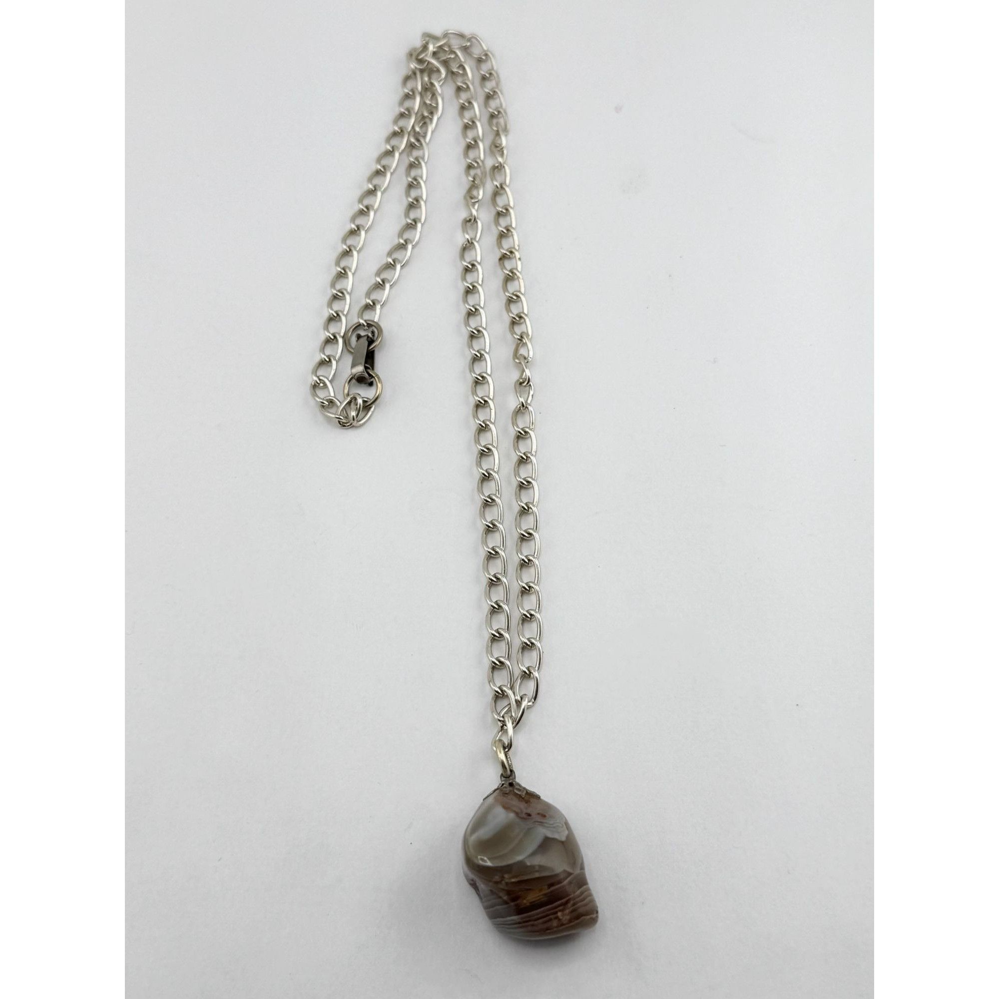Vintage Vintage agate stone chunk pendant necklace Size ONE SIZE - 3 Thumbnail