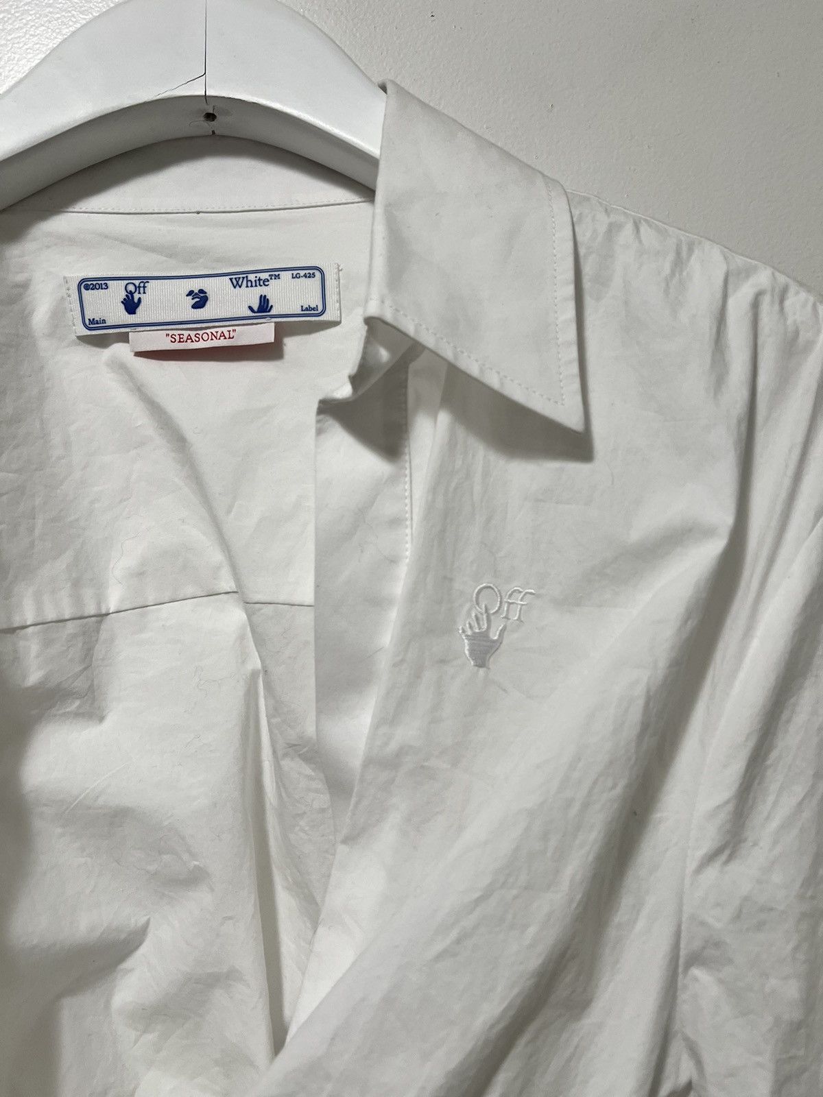 Off-White Off-White Wrapped Waist Poplin Shirt Size XS / US 0-2 / IT 36-38 - 5 Thumbnail