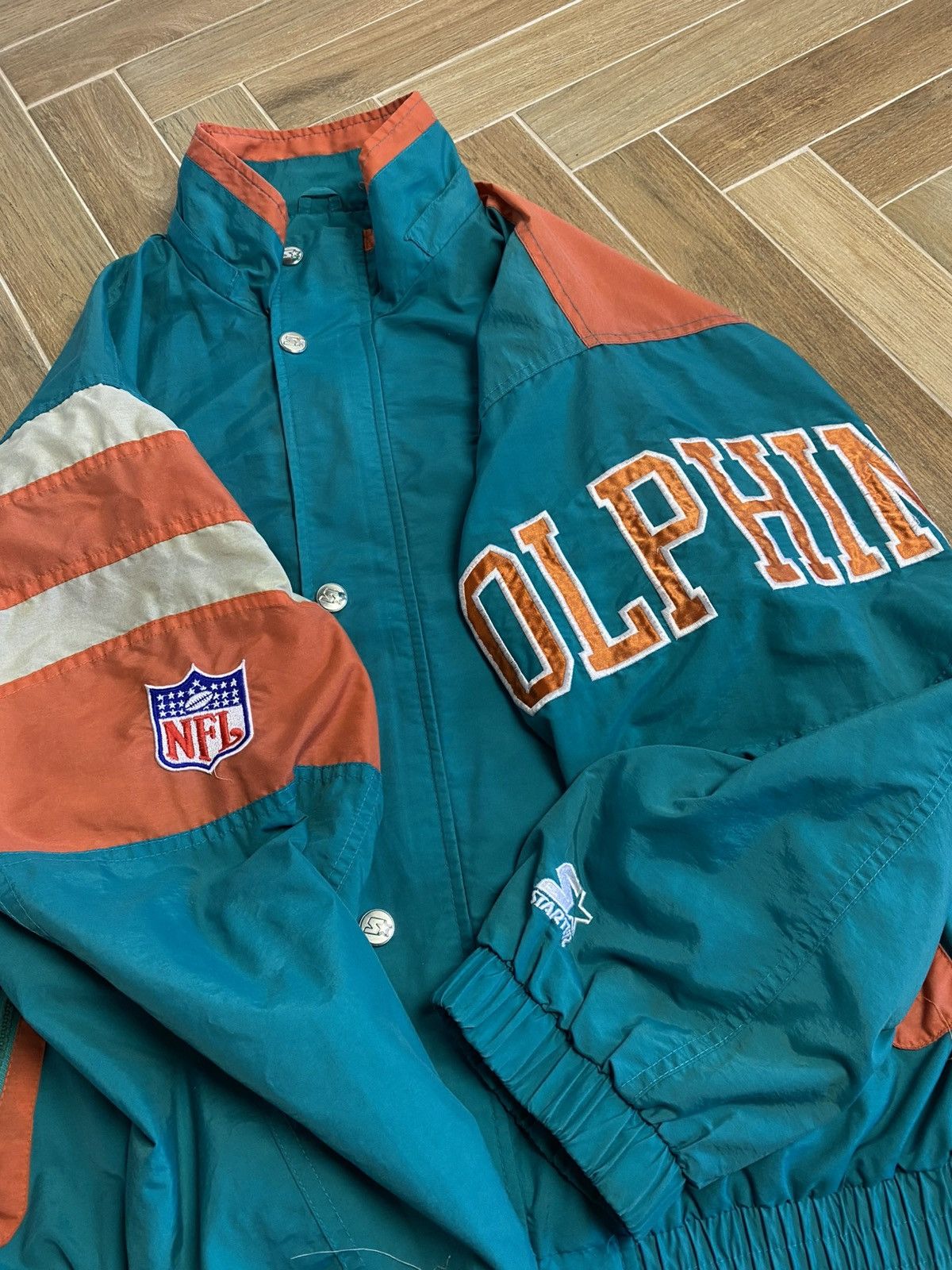 NFL × Starter × Vintage Vintage 90s Miami Dolphins Proline NFL Starter Jacket (L) Size US L / EU 52-54 / 3 - 4 Thumbnail
