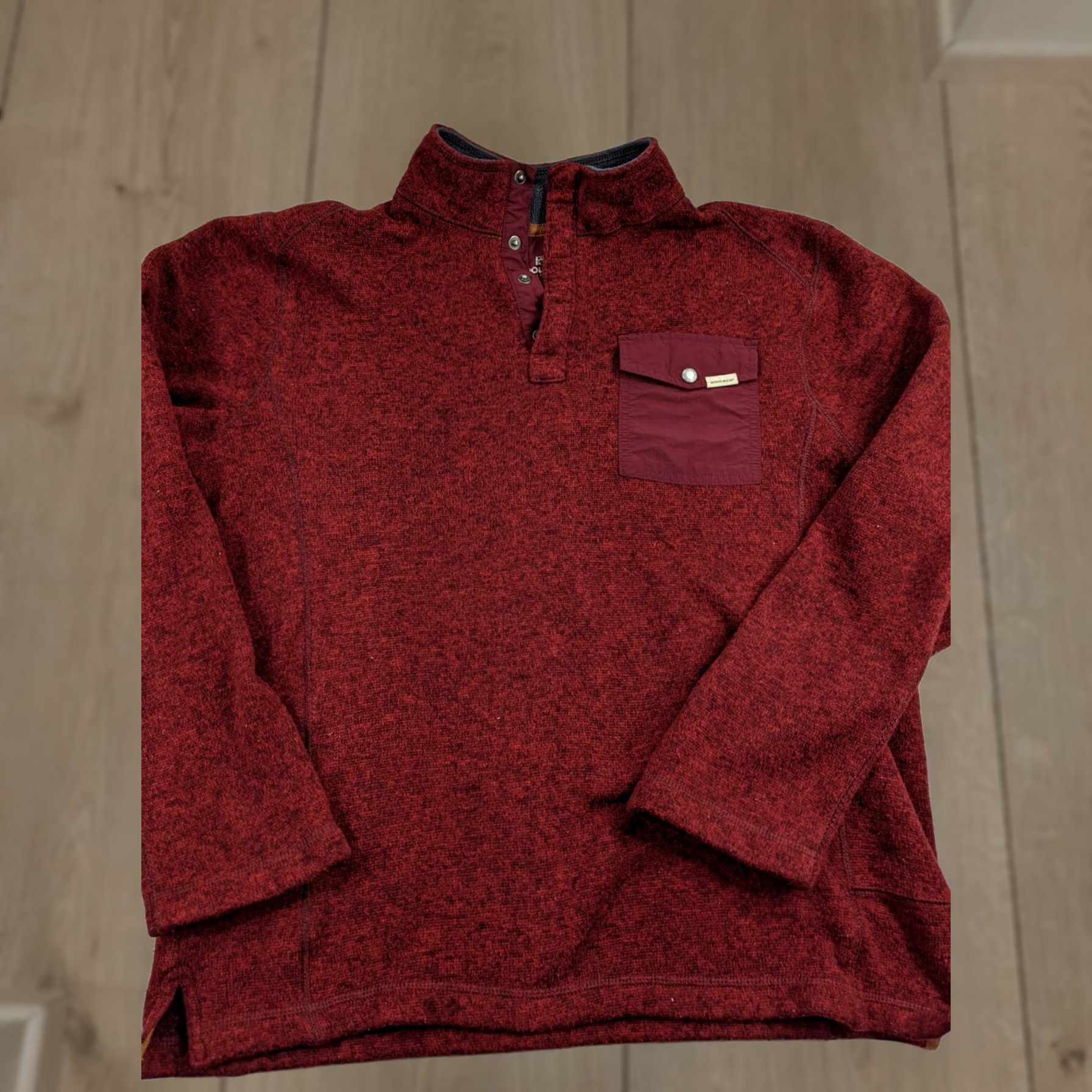 Vintage Woolrich 1/4 Button Up Fleece Synchilla Pullover Red Men's M Shirt Feb 1980s (Pre-owned) Size US M / EU 48-50 / 2 - 1 Thumbnail