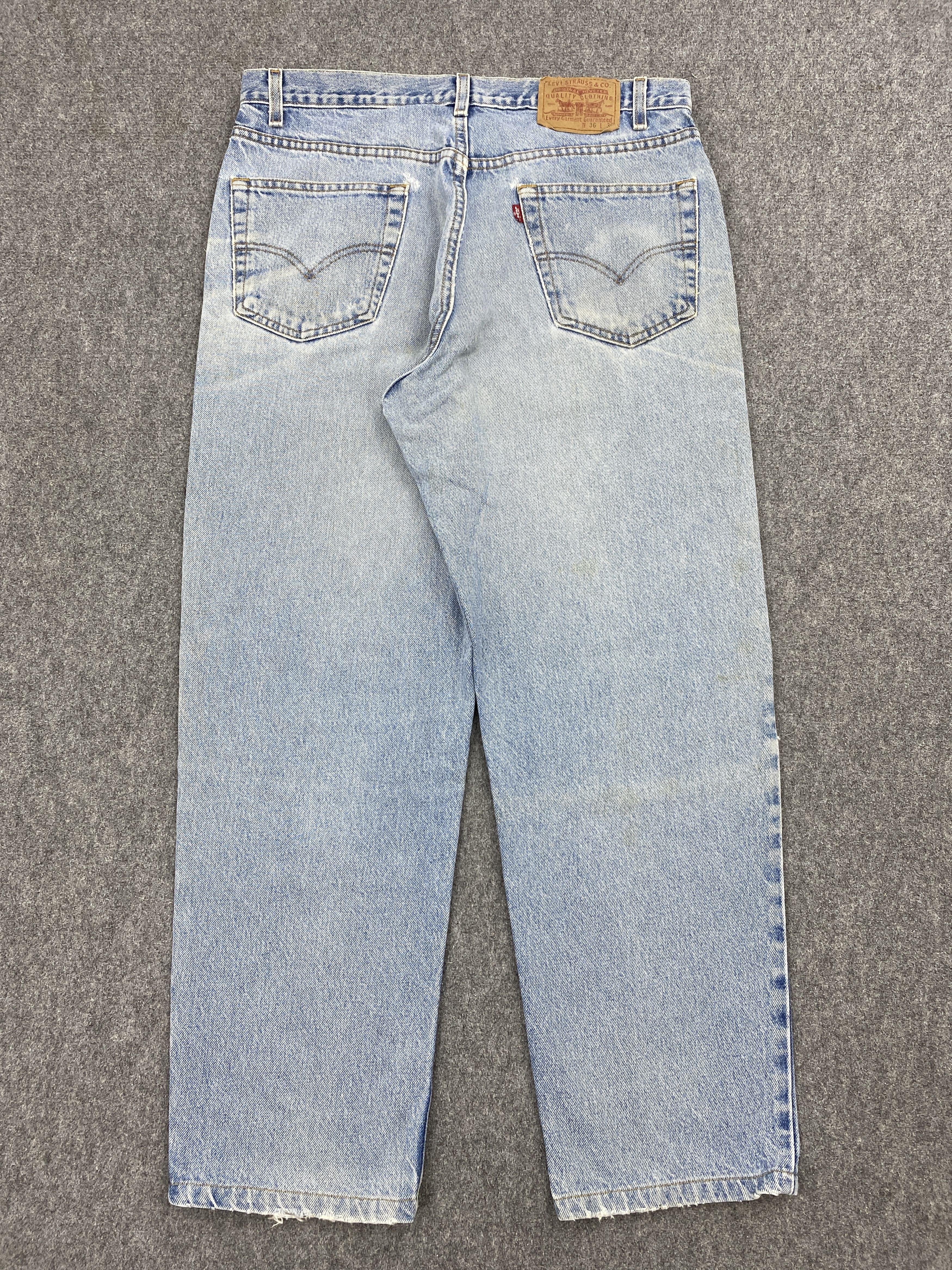 Levi's × Vintage Vintage 90s Levis Relaxed Straight Jeans Size US 35 - 3 Thumbnail
