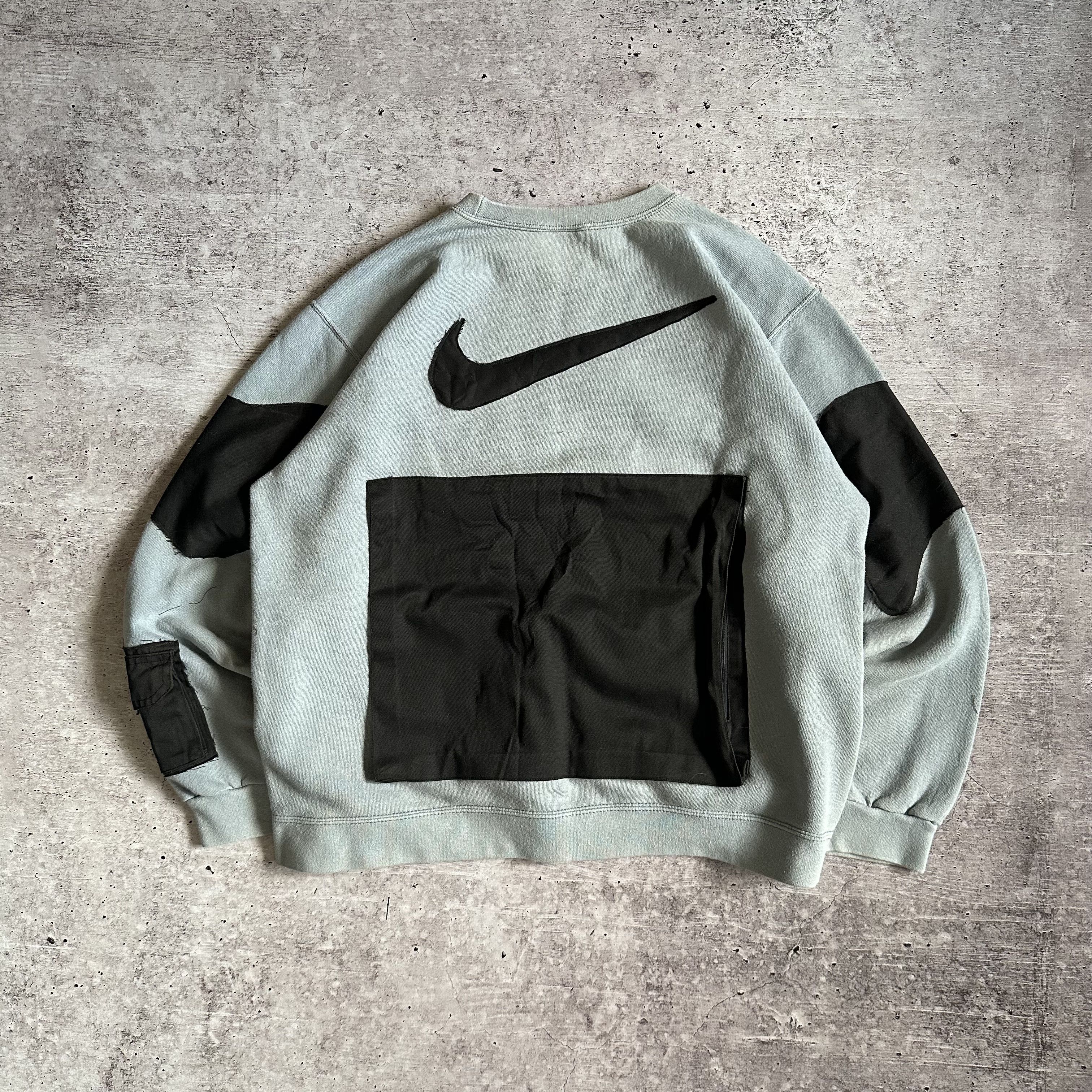 Nike 90s Nike 1of1 Vintage Custom Big Swoosh Logo Boxy Sweatshirt Size US M / EU 48-50 / 2 - 6 Thumbnail