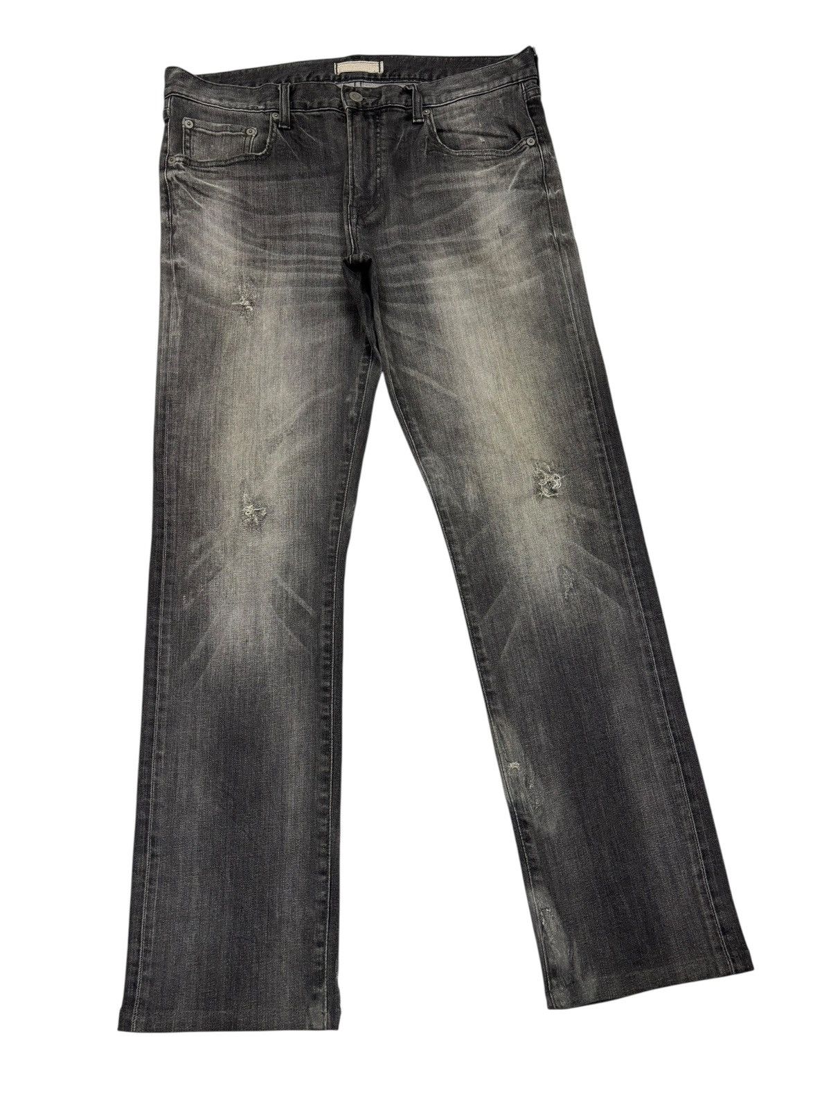 Kapital Vintage Uniqlo Faded Black Distressed Denim Jeans Size US 34 / EU 50 - 3 Thumbnail