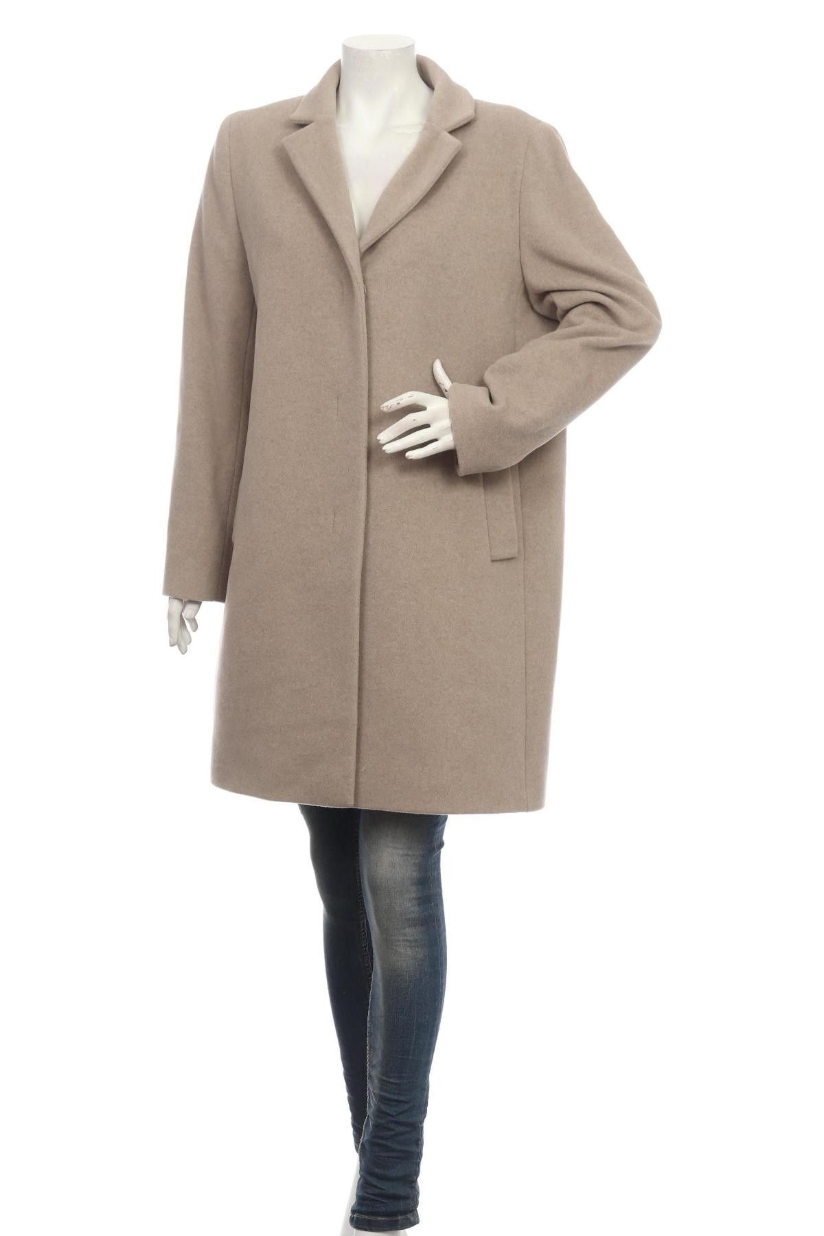 Cinzia Rocca Iconic Beige Coat Cashmere blend Size XL / US 12-14 / IT 48-50 - 8 Thumbnail