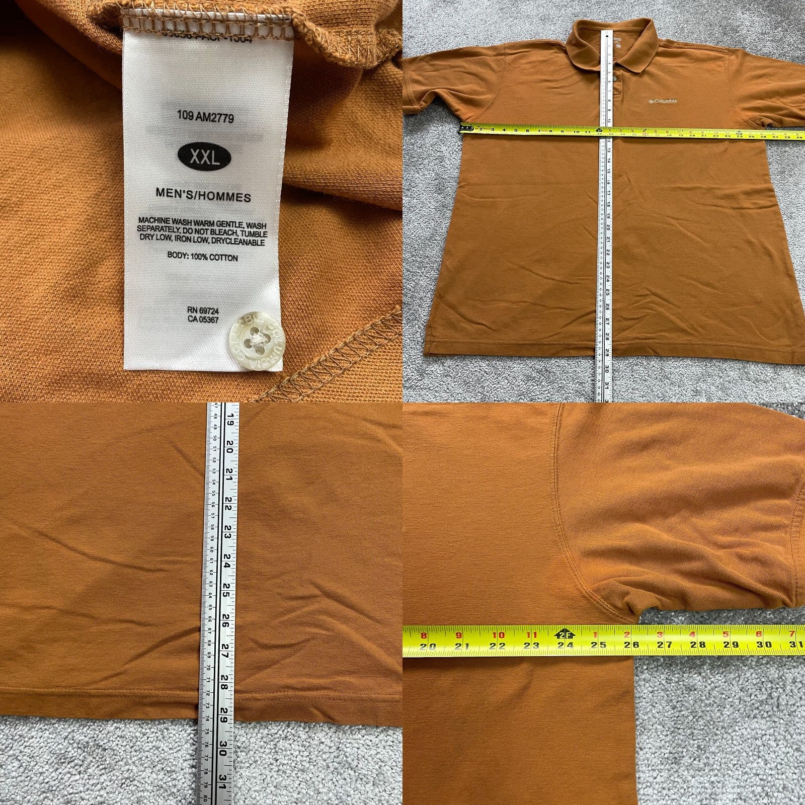Vintage Columbia Sportswear Polo Shirt Mens 2XL Brown Cotton Short Sleeve Active Golf Size US XXL / EU 58 / 5 - 8 Thumbnail