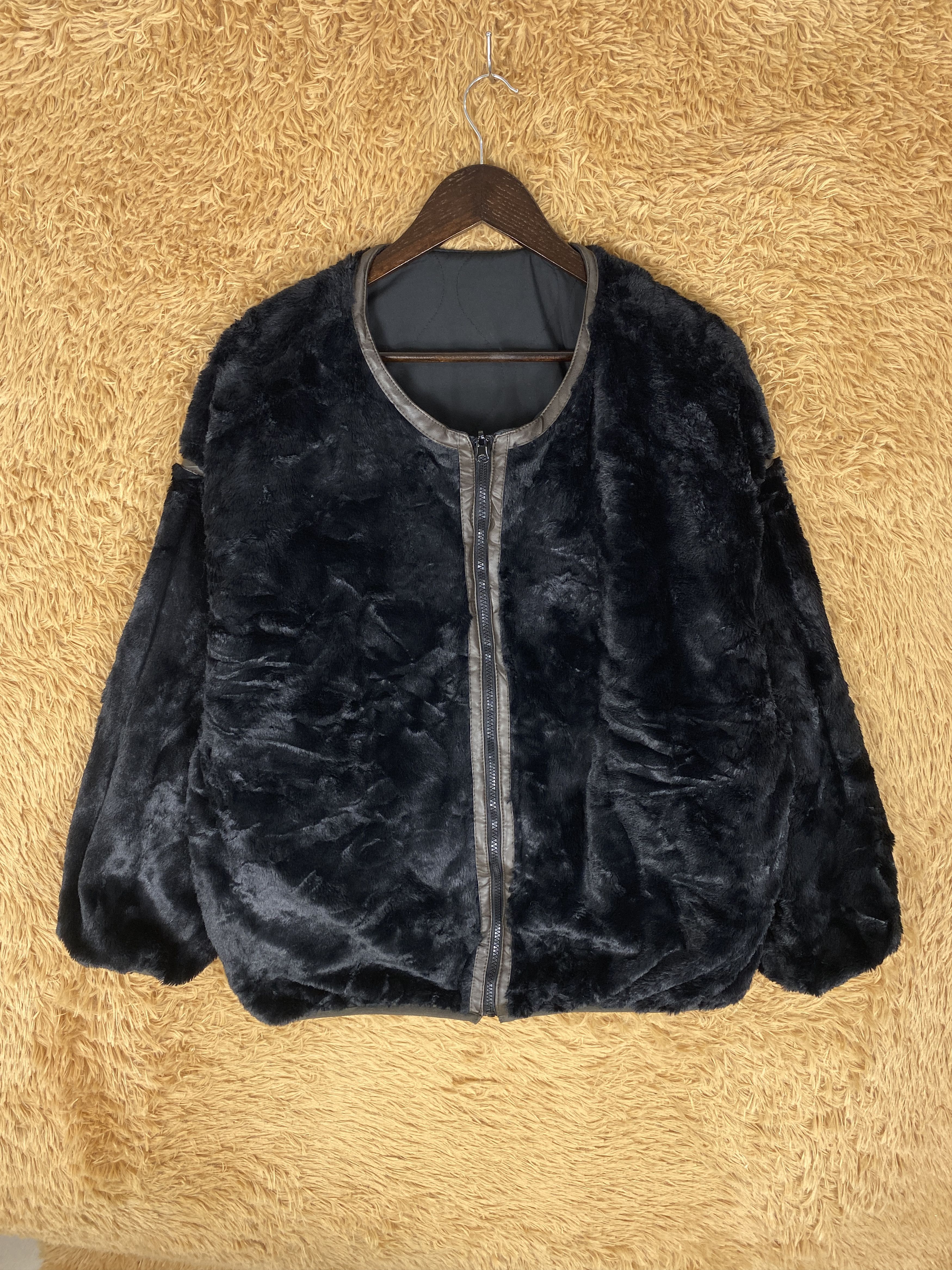Japanese Brand × Vintage Vintage Reversible Fleece Black Jacket Size US L / EU 52-54 / 3 - 6 Thumbnail