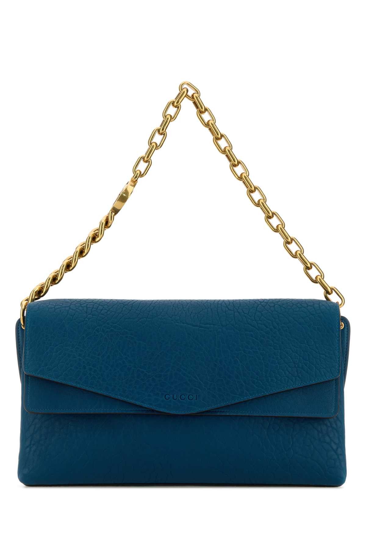 Gucci Teal Green Leather Large Shoulder Bag Size ONE SIZE - 1 Thumbnail