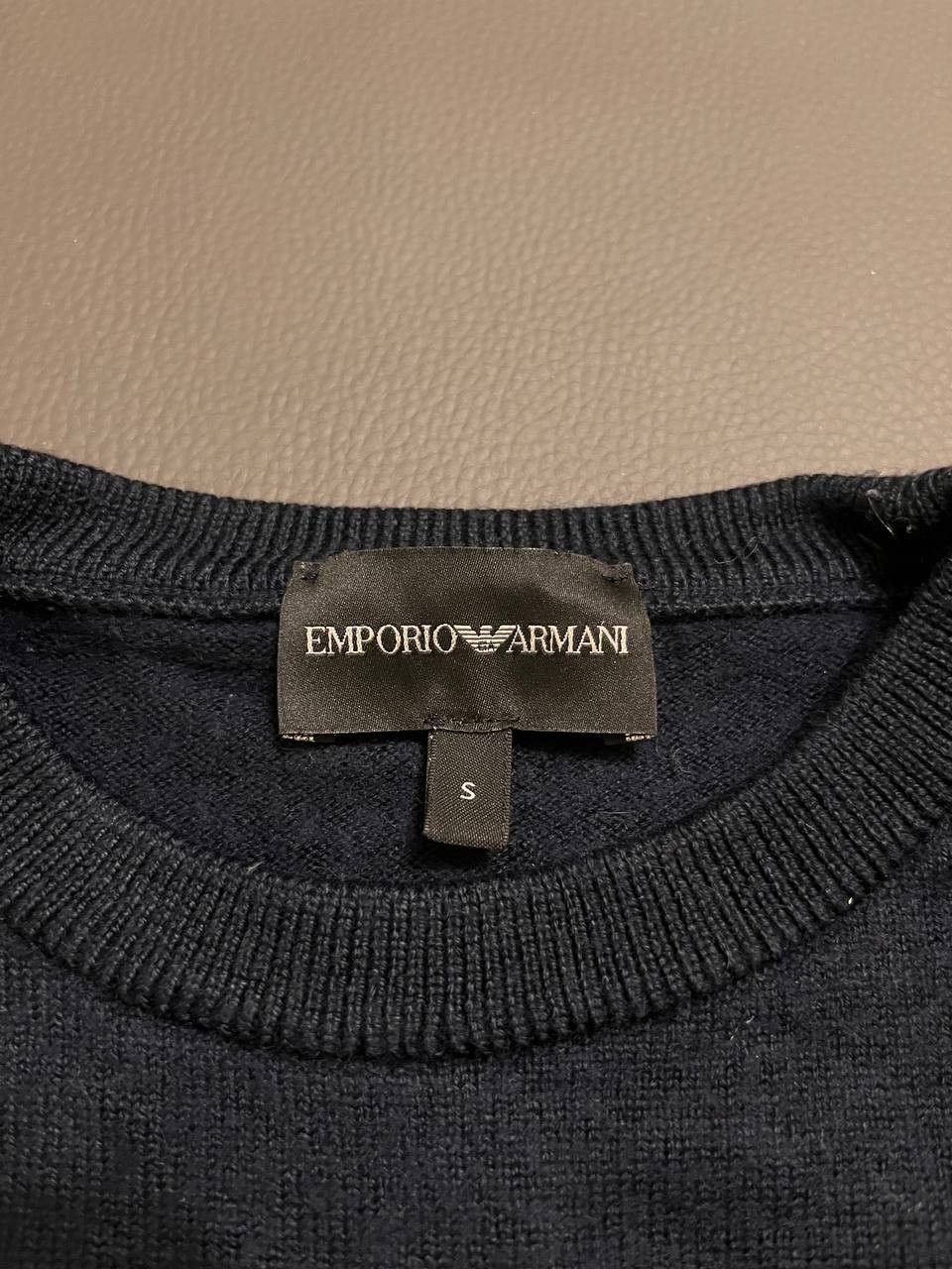 Armani × Vintage Vintage Giorgio Armani Jeans Spell Out Sweater Size US S / EU 44-46 / 1 - 4 Thumbnail