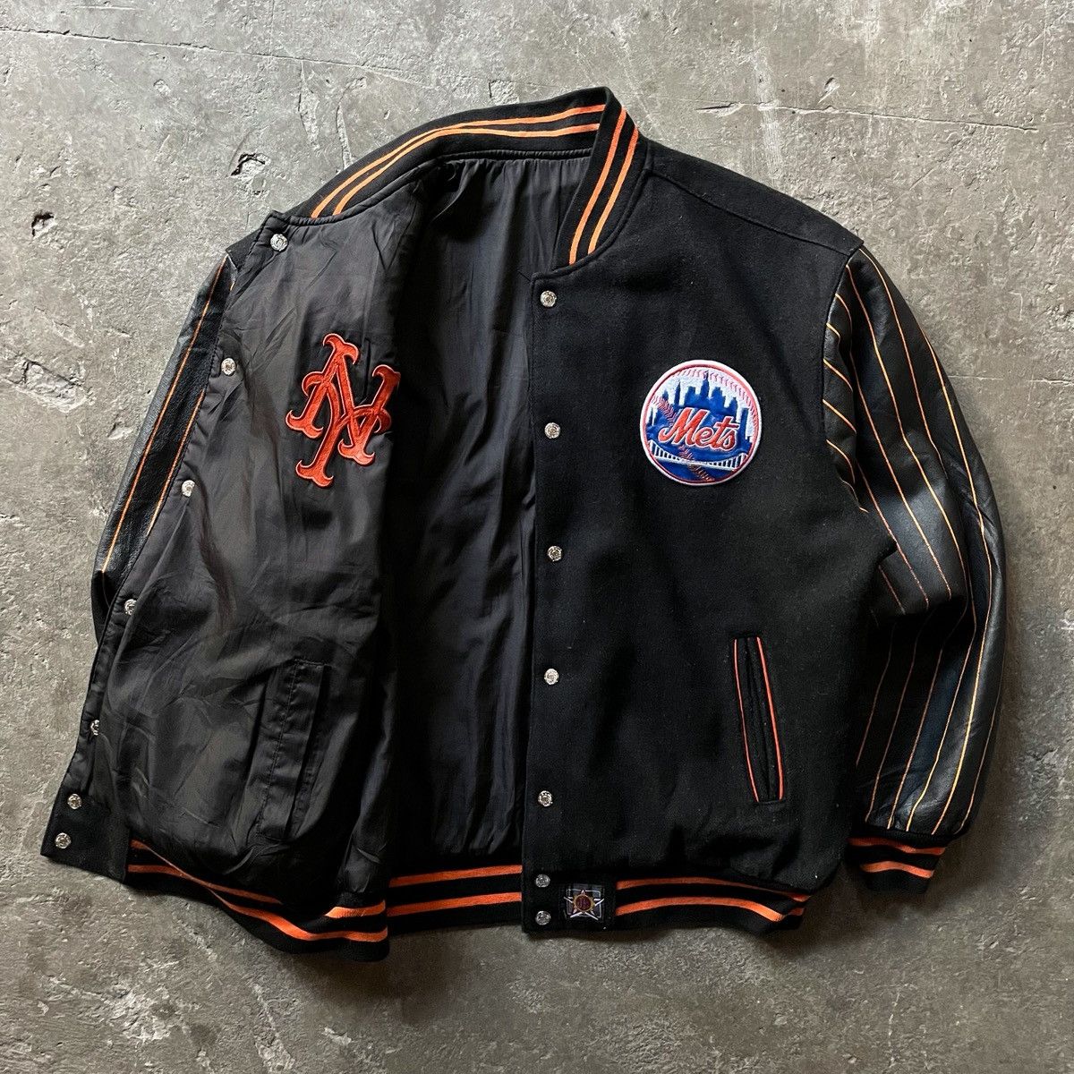 JH Design Vintage JH DESIGN NY mets reversible varsity jacket Size US XL / EU 56 / 4 - 7 Thumbnail