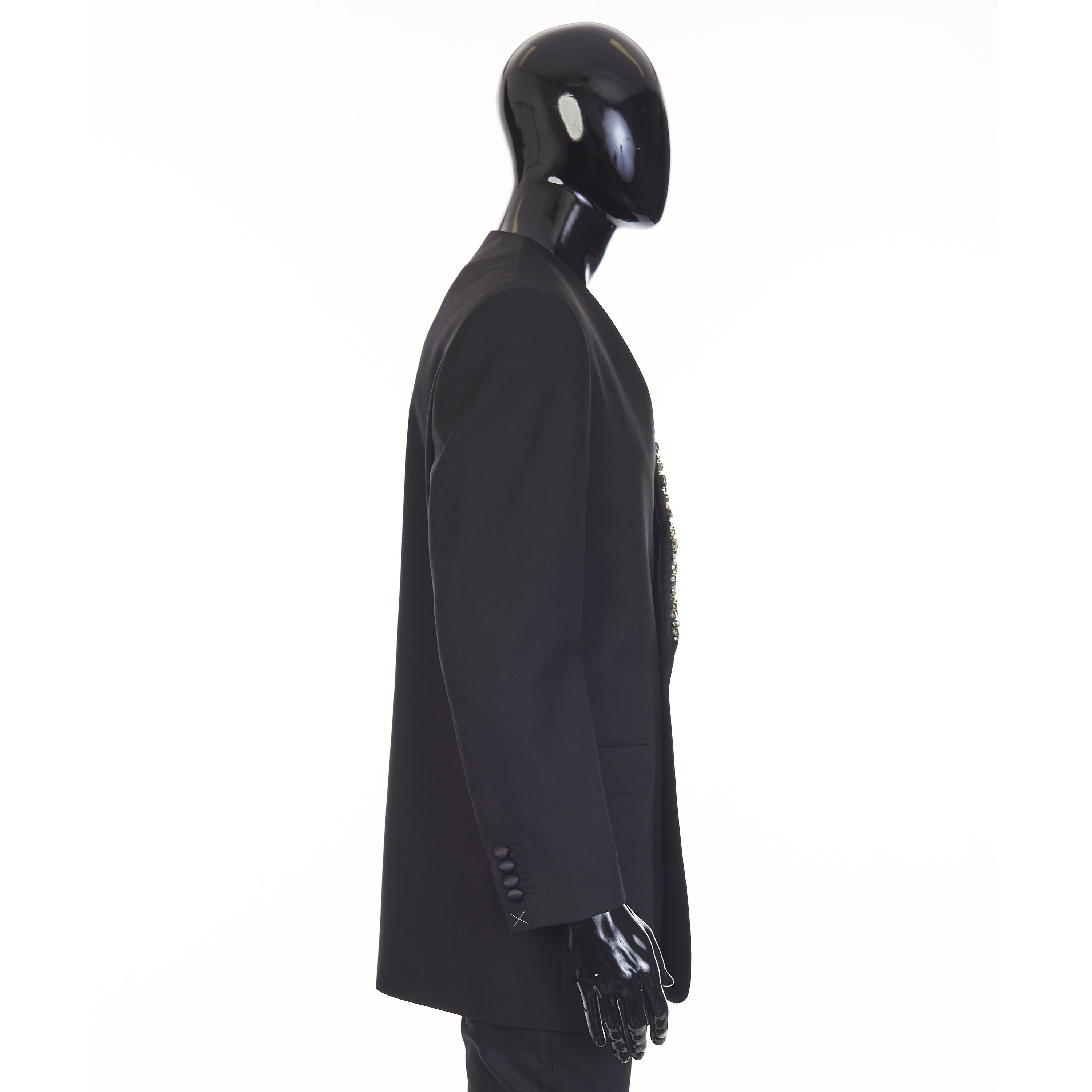 Celine Boxy Tux Jacket - Stone/Stud Embroidery, Grain De Poudre Size 40R - 7 Thumbnail