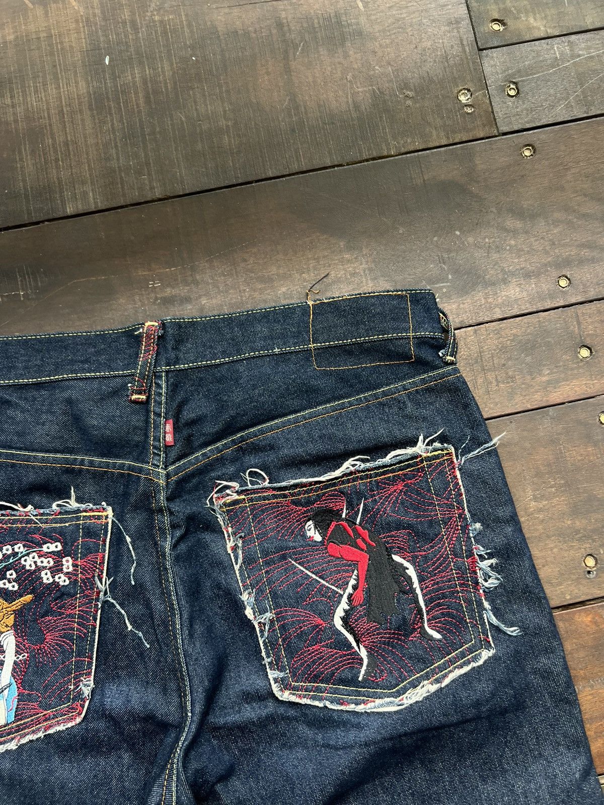 RMC Jeans RMC VINTAGE EMBROIDED RARE JAPANESE JEANS DENIM EVISU STYLE Size US 36 / EU 52 - 3 Thumbnail