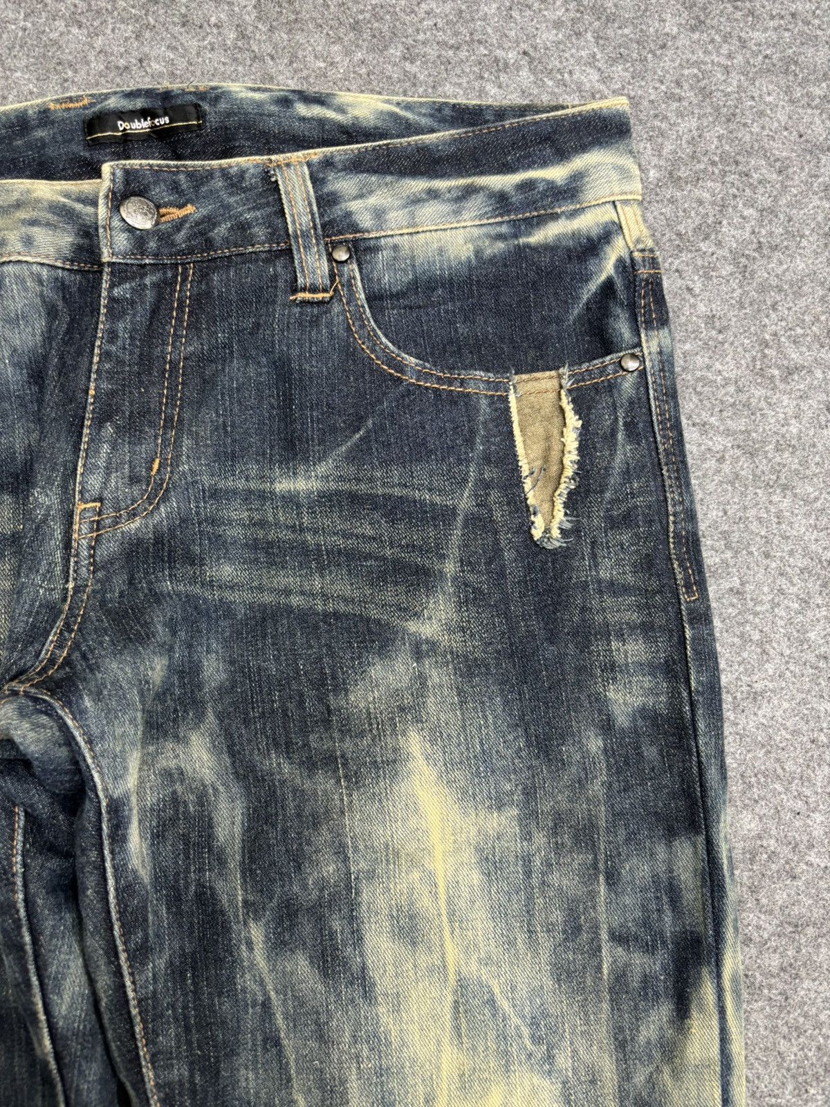 Japanese Brand 💥90s Style💥doublefocus Sick Fades Denim F591 Size US 35 - 4 Thumbnail