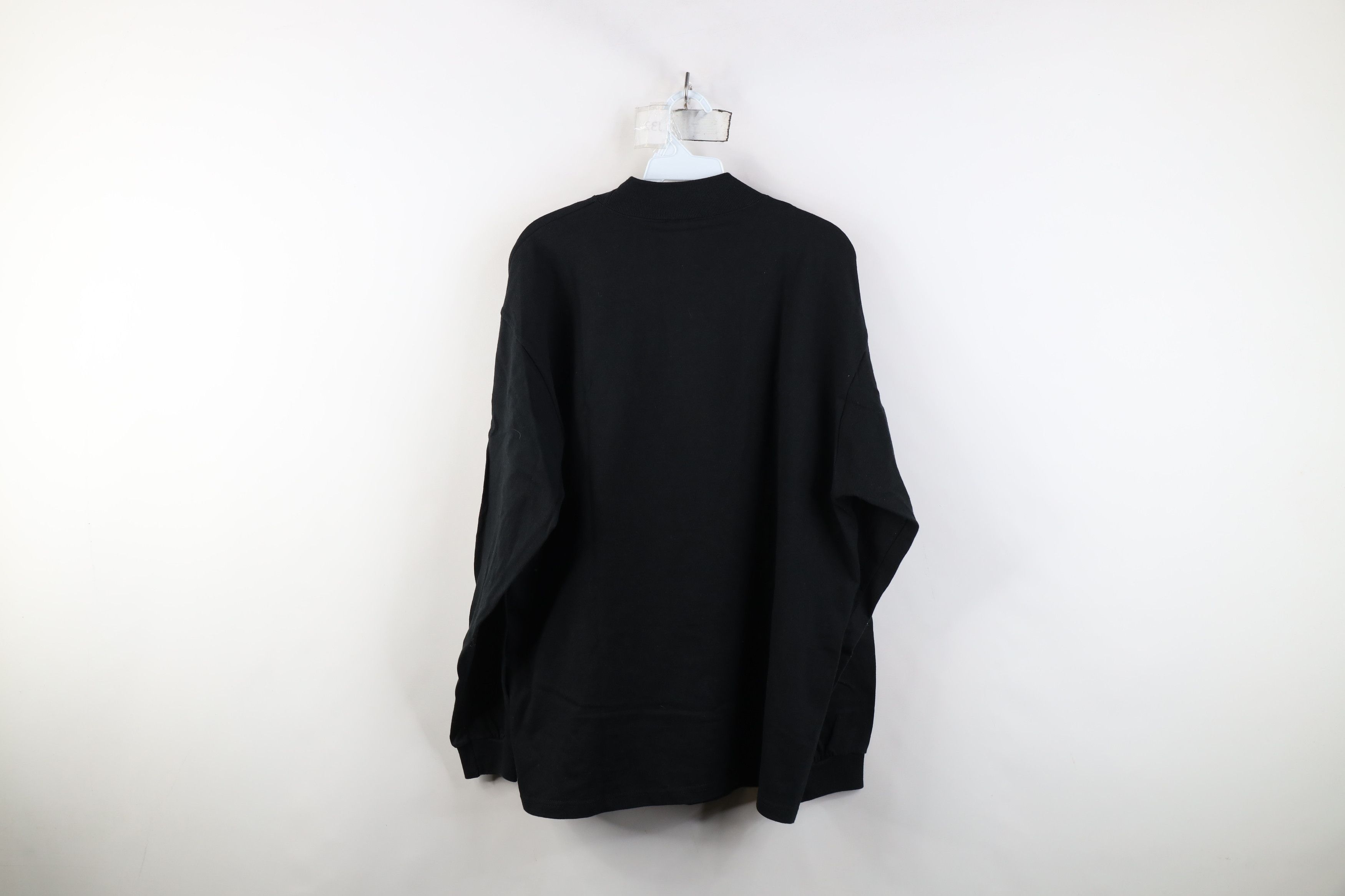 Vintage Vintage 90s Streetwear Cotton Mock Neck T-Shirt Black USA Size US L / EU 52-54 / 3 - 7 Thumbnail