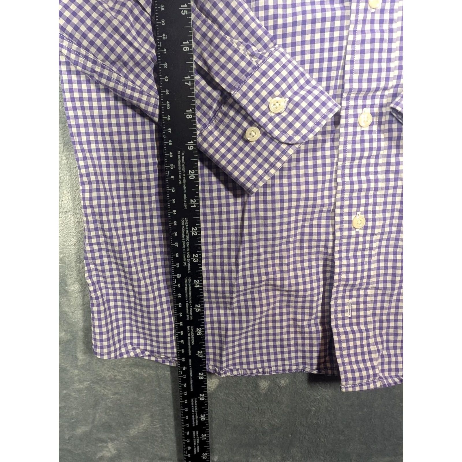 Vintage Gitman Bros Shirt Mens Medium Purple Gingham Button-Down Long Sleeve Made In USA Size US M / EU 48-50 / 2 - 2 Thumbnail