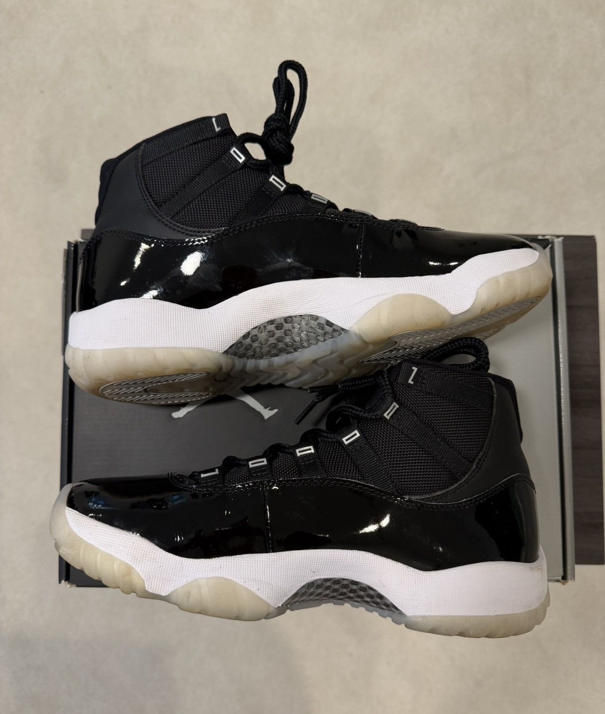 Jordan Brand Jordan 11 Retro Jubilee 25th Anniversary Black White Size US 8.5 / EU 41-42 - 2 Thumbnail