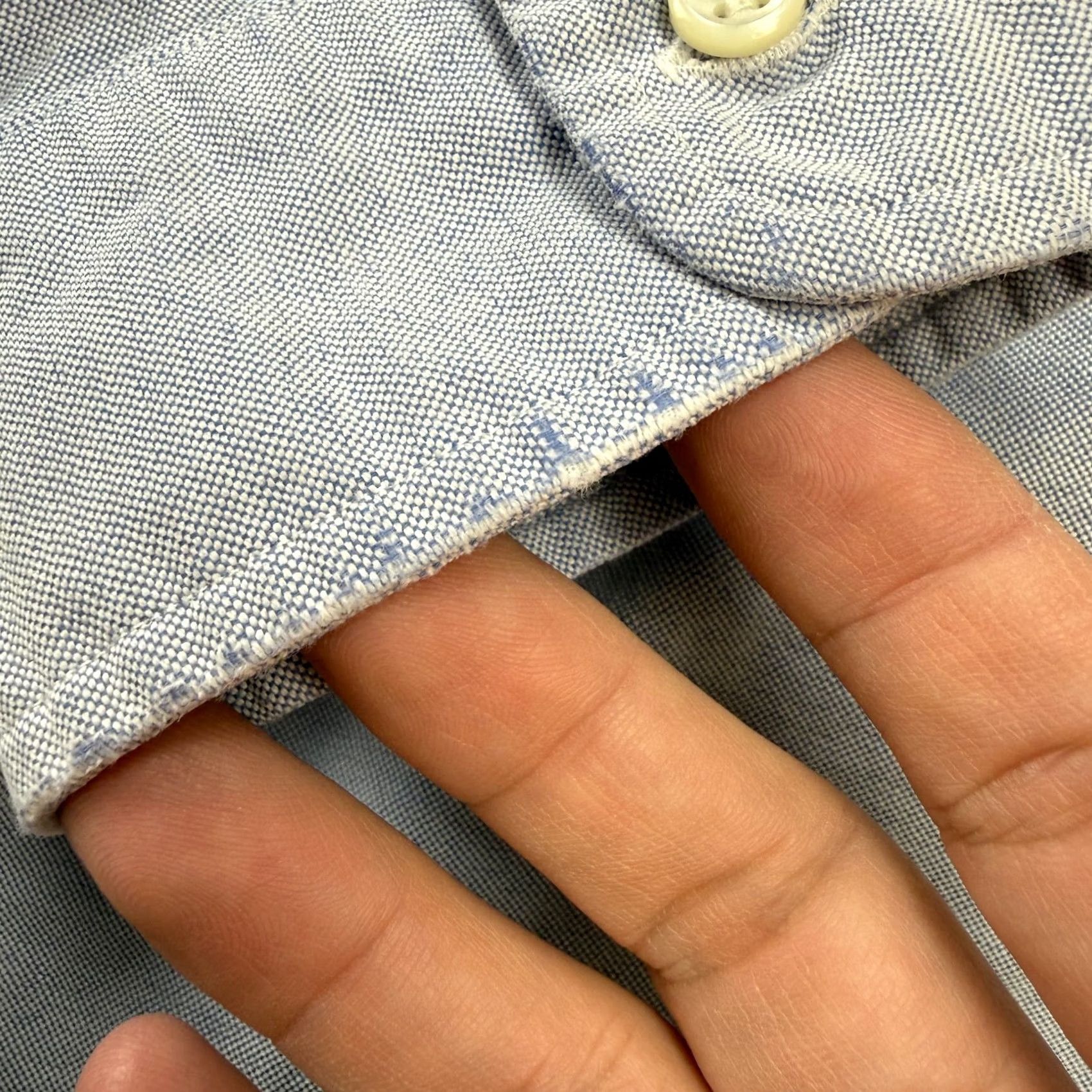 Polo Ralph Lauren VTG Polo Ralph Lauren BIG Shirt Mens XL Blue Oxford Cotton OCBD Relaxed Pony) Size US XL / EU 56 / 4 - 5 Thumbnail