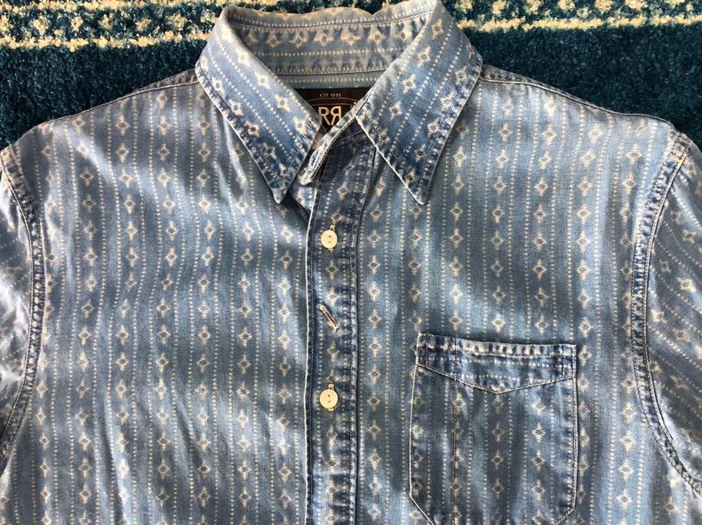 RRL Ralph Lauren RRL Ralph Lauren Blue dyed anti dyed shirt Size US XS / EU 42 / 0 - 5 Thumbnail