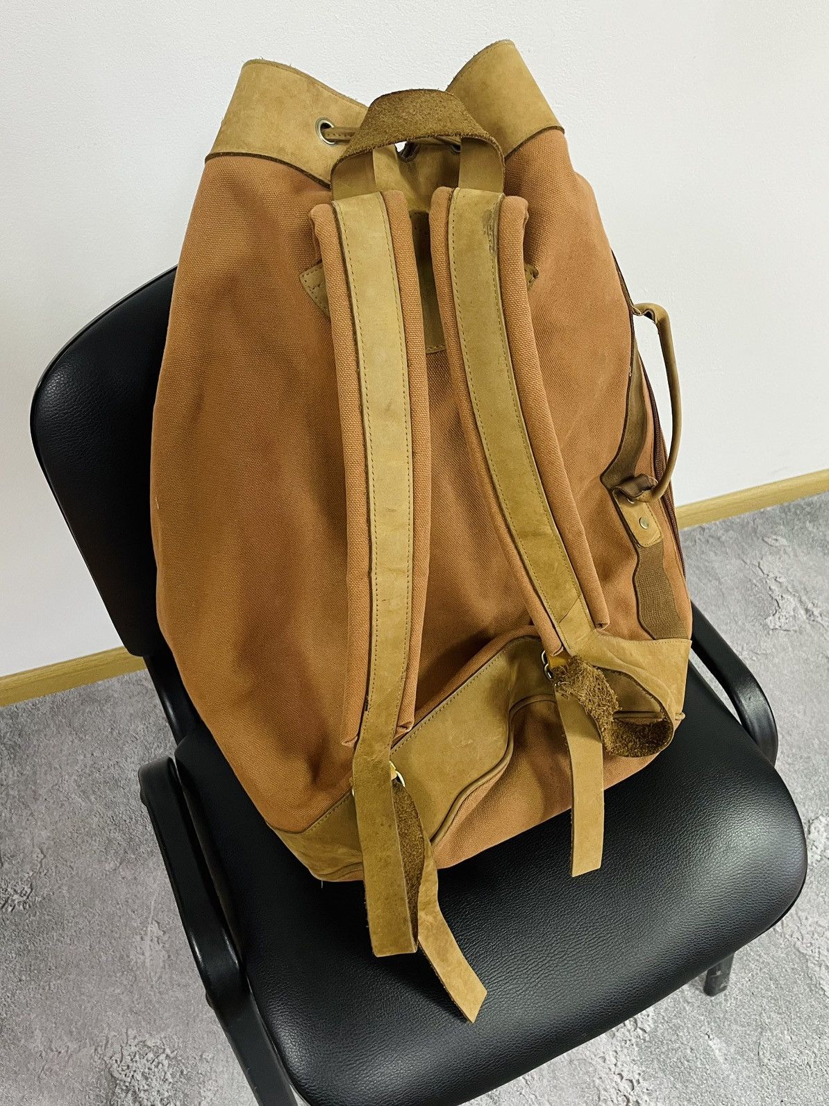 Marlboro MARLBORO Brown Cotton Denim Backpack Bag with Leather Insert Size ONE SIZE - 2 Thumbnail