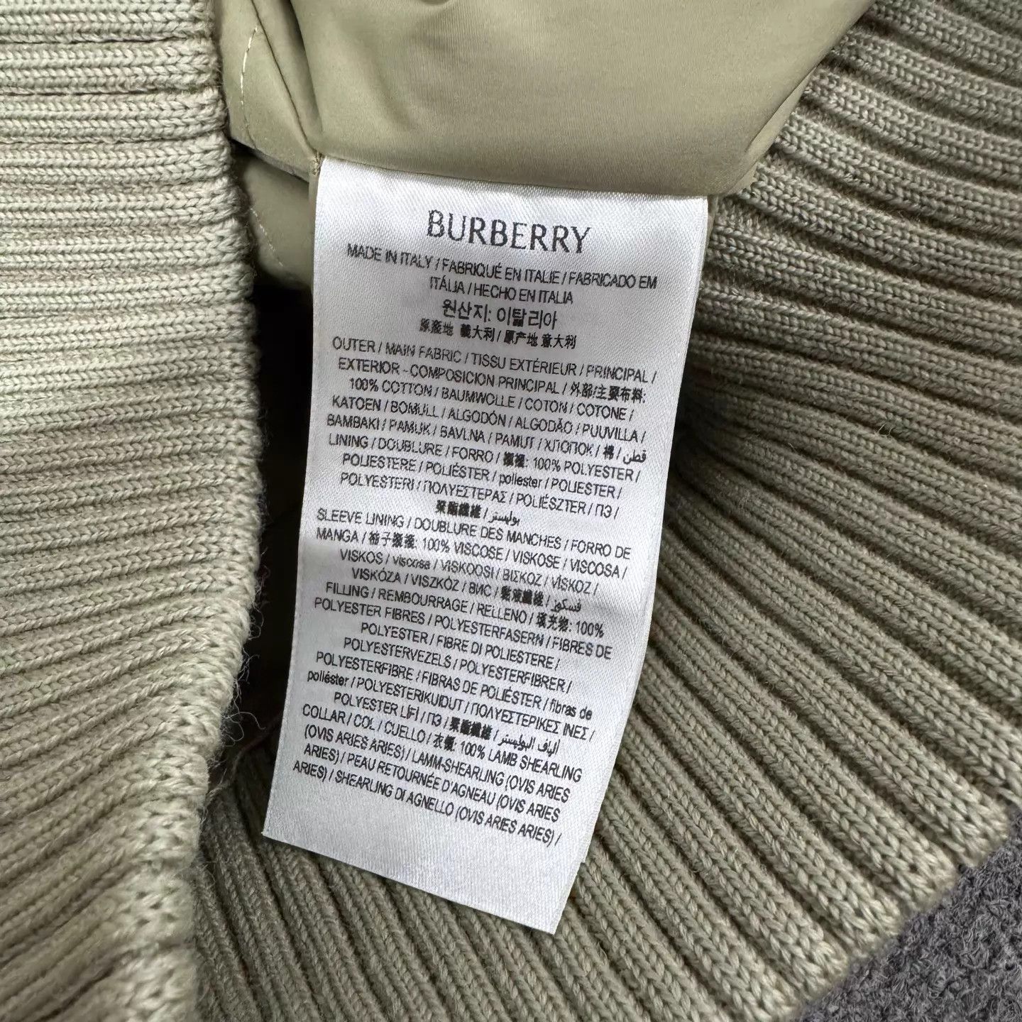 Burberry Burberry Khaki Fur Collar Flight Jacket M 99 New Size US M / EU 48-50 / 2 - 6 Thumbnail