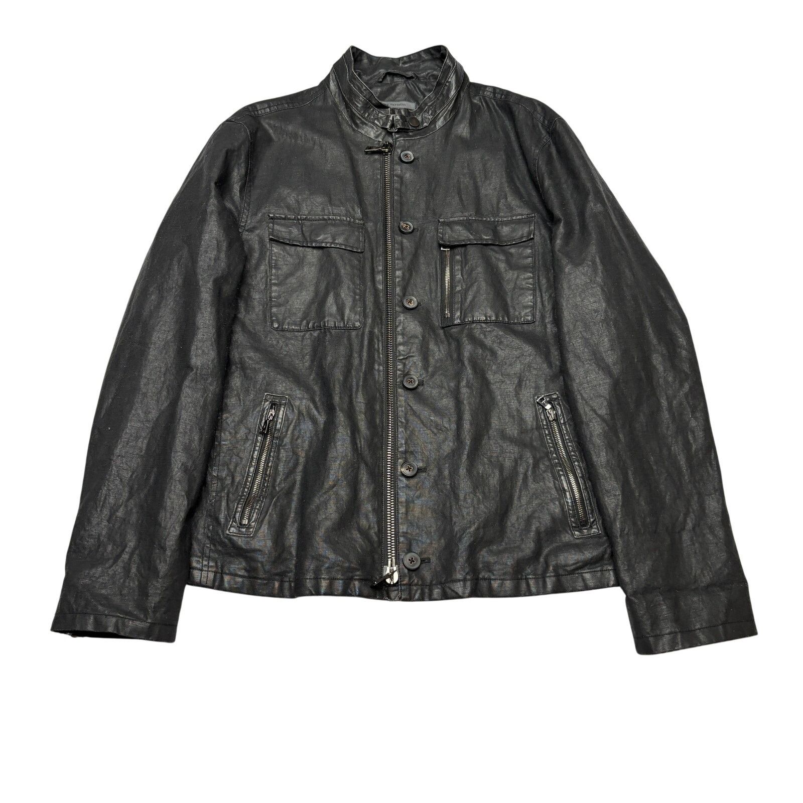John Varvatos John Varvatos Coated Moto Jacket Men's 54 Quiet Luxury Size US L / EU 52-54 / 3 - 1 Thumbnail