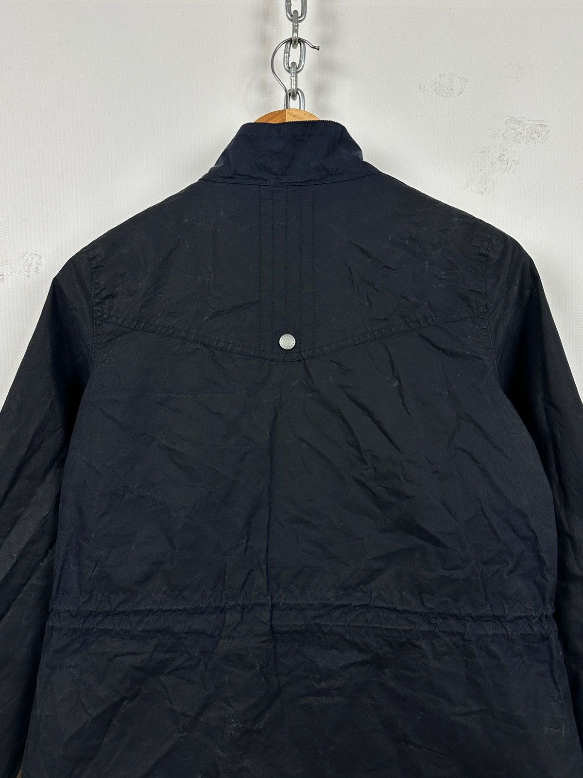 Barbour Barbour Navy Blue Waxed Dover Lightweight Jacket Size S / US 4 / IT 40 - 15 Thumbnail