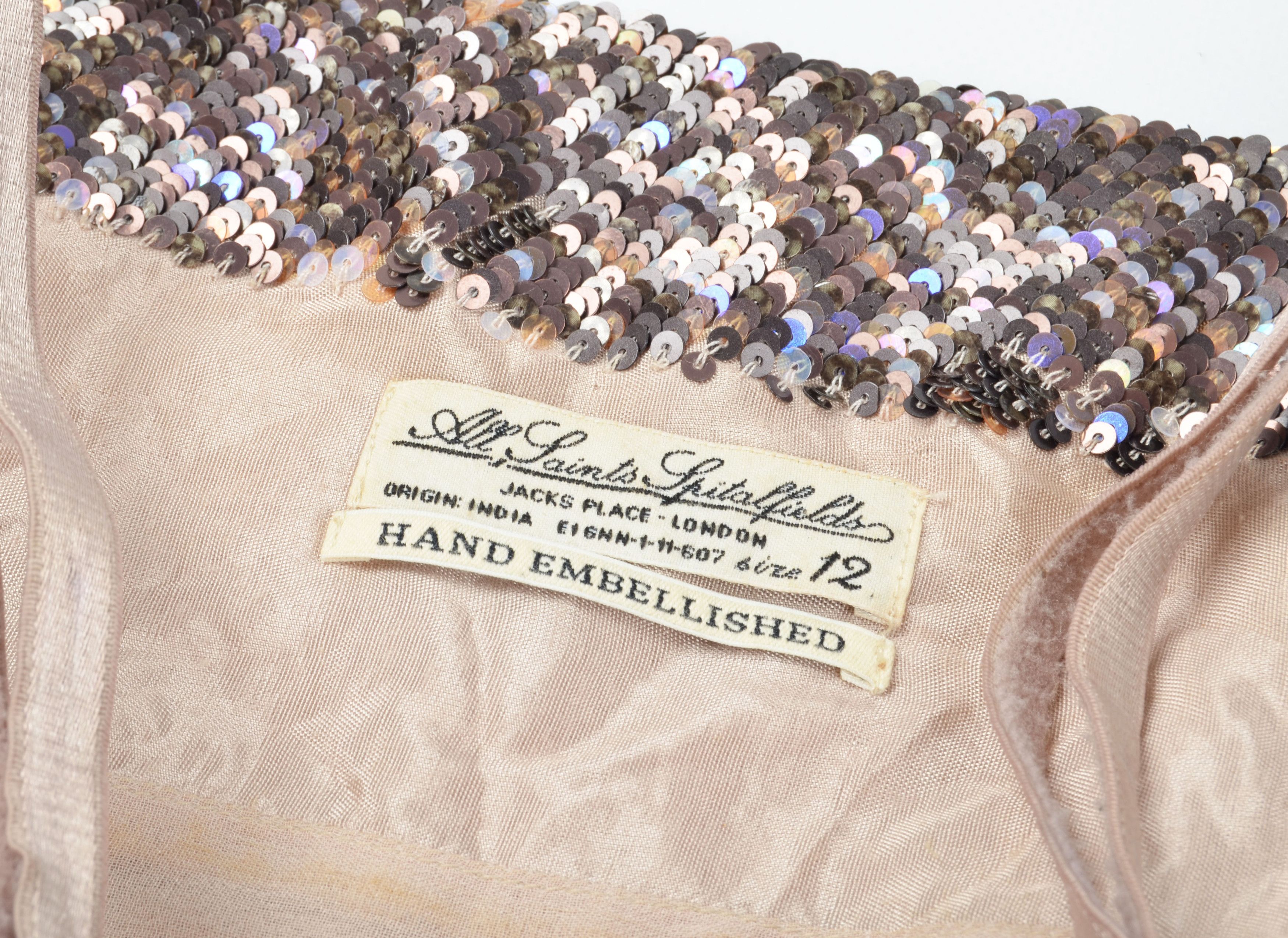 Allsaints AllSaints Hand Embellished Sparkle Sequin Cocktail Dress Size M / US 6-8 / IT 42-44 - 9 Thumbnail