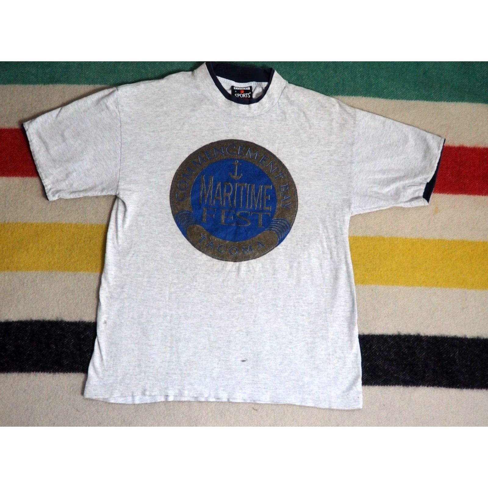 Vintage VINTAGE Signal Sports Tacoma Washington Maritime Fest Gray Tee T-Shirt USA S Unisex 1990s Graphic Tee Size US S / EU 44-46 / 1 - 2 Thumbnail
