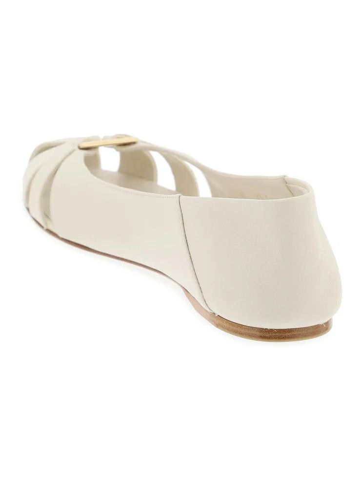 Salvatore Ferragamo o1s22i1n1025 Ballet Flats in White Size US 5.5 / IT 35.5 - 3 Thumbnail