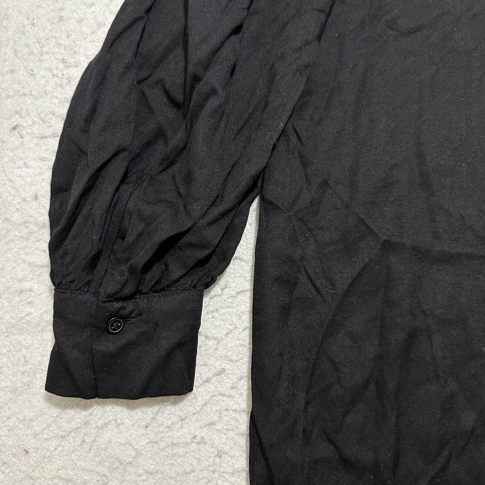 H&M H&M XS Black V-Neck Pullover Tunic Hem Shirt Dress Viscose Size XS / US 0-2 / IT 36-38 - 6 Thumbnail