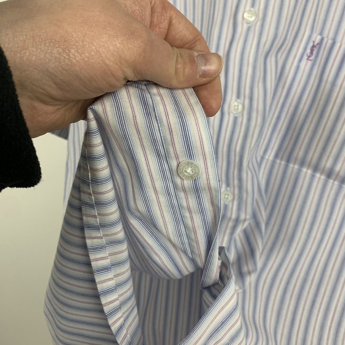 Yves Saint Laurent Vintage Yves Saint Laurent Striped Shirt Short Sleeve Size L Size US L / EU 52-54 / 3 - 6 Thumbnail