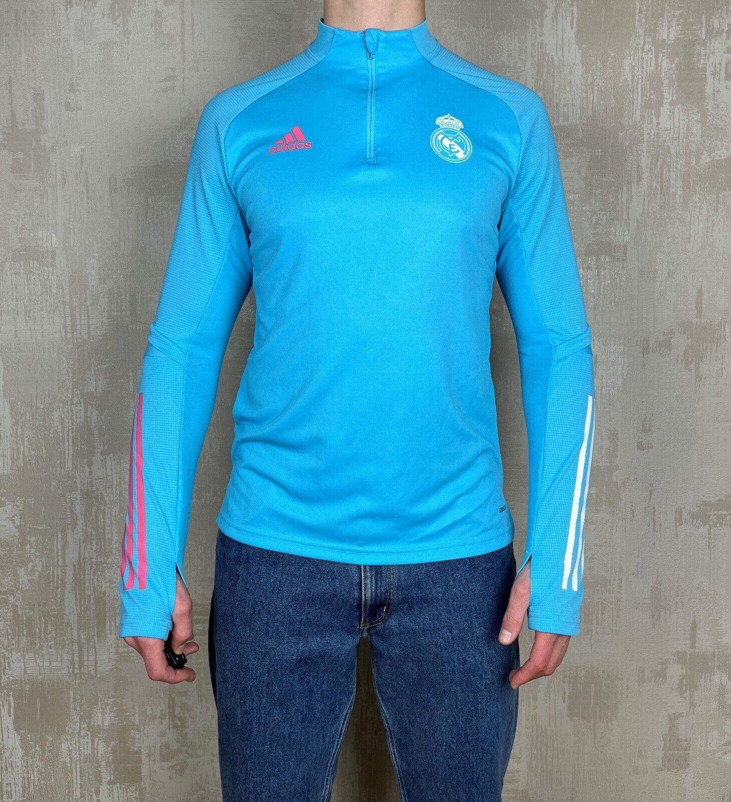 Adidas Real Madrid 2021/22 Training Half Zip Soccer Football Jersey Size US M / EU 48-50 / 2 - 2 Thumbnail