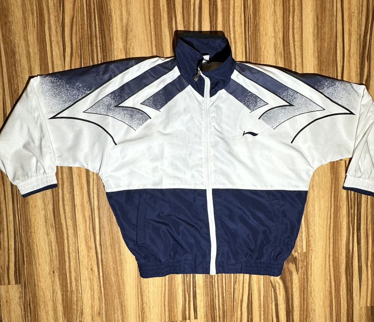 Li-Ning Vintage Li-Ning Navy And White windbreaker Size US XL / EU 56 / 4 - 3 Thumbnail