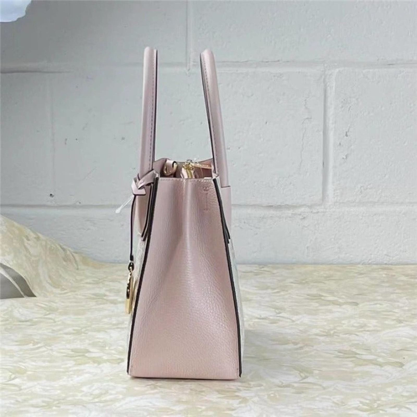 Michael Kors MICHAEL KORS MERCER MD SATCHEL MESSENGER SIG VANILLA PINK Size ONE SIZE - 5 Thumbnail