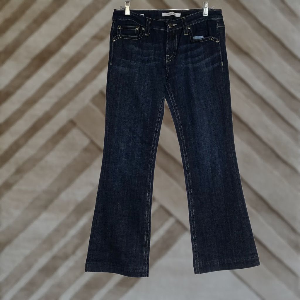 Vintage VIGOSS STUDIO Seattle Flare Dark Wash Denim Jeans Women's 11/12 Jeans Size 32" / US 10 / IT 46 - 1 Thumbnail