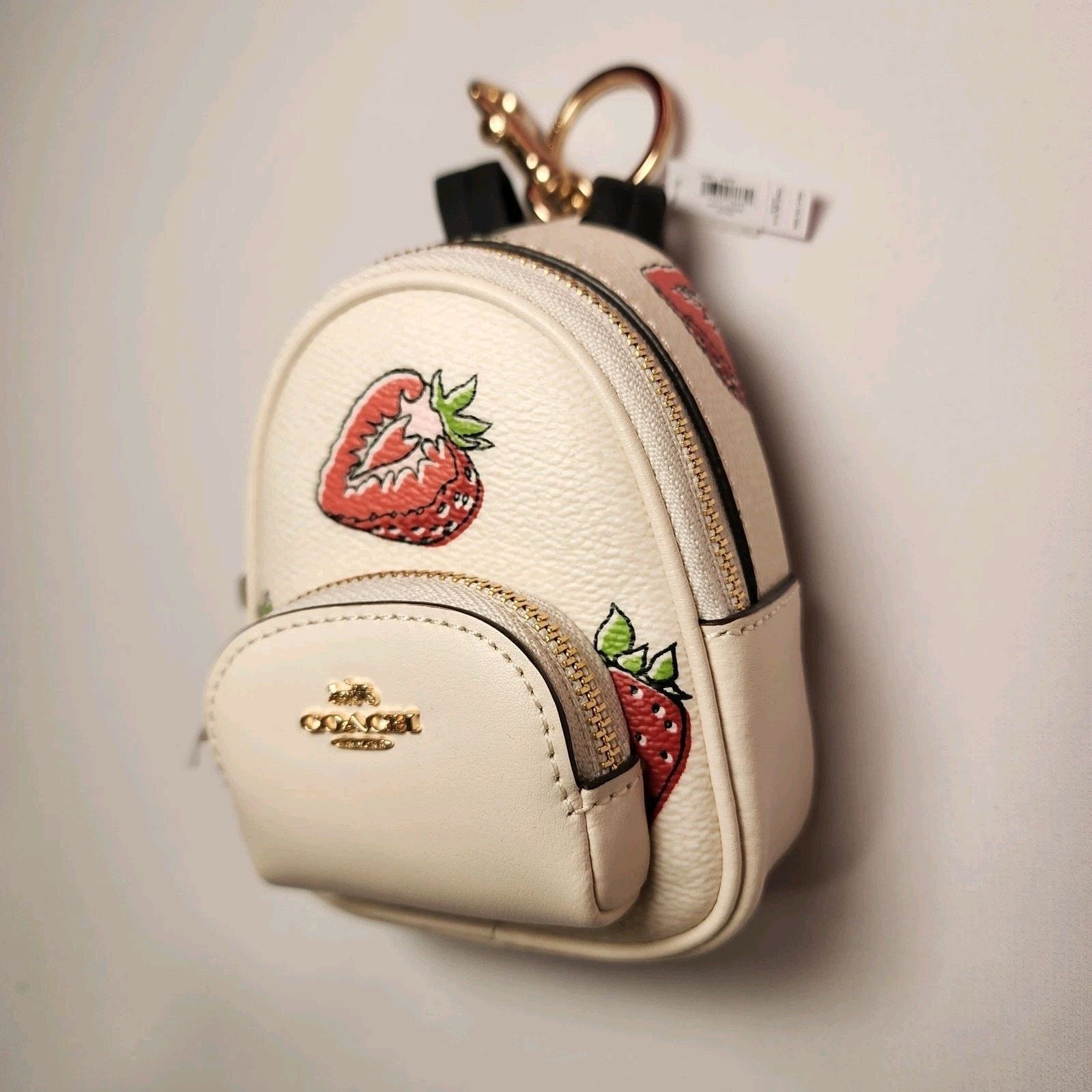 Coach Coach CAO93 Mini Court Backpack Bag Charm Strawberry V2 Size ONE SIZE - 2 Thumbnail