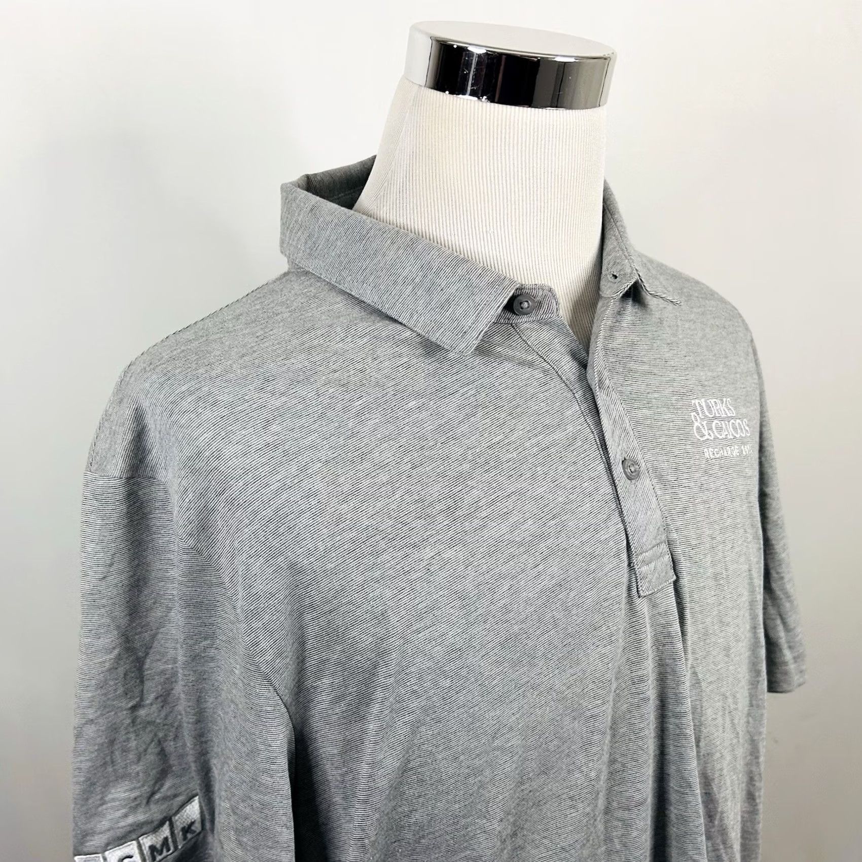 TravisMathew NWT Travis Mathew Sunnyvale Golf Polo Shirt 2XL Light Heather Gray Turks Caicos Gray Mens Polo Shirt Golf Size US XXL / EU 58 / 5 - 2 Thumbnail