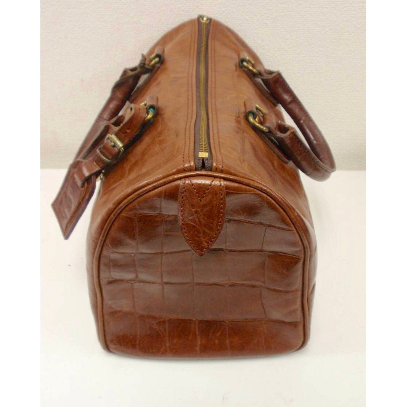 Mulberry Vintage Mulberry brown croc embossed leather speedy handbag Size ONE SIZE - 5 Thumbnail
