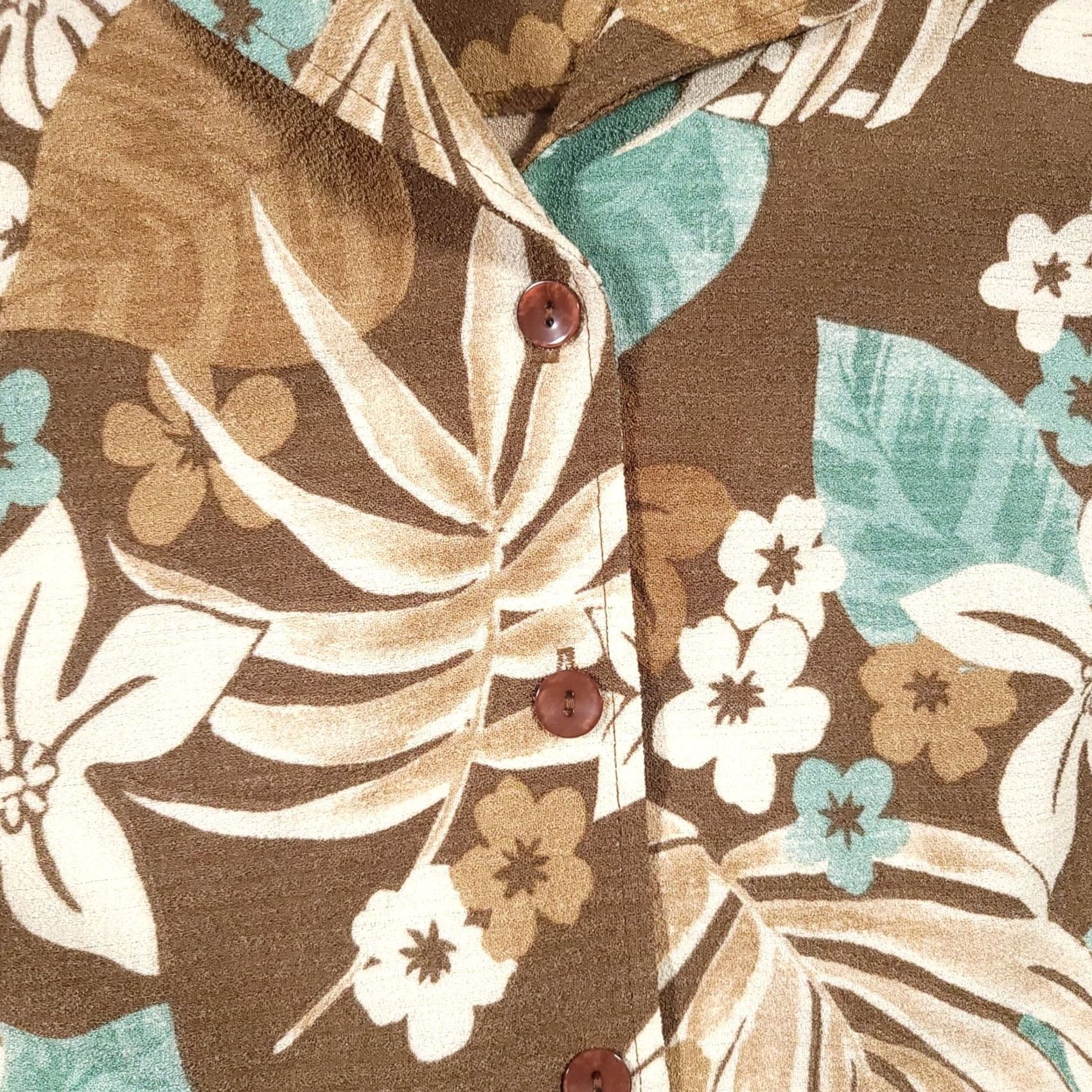 Vintage VINTAGE Alfred Dunner Hawaiian Floral Short Sleeve Button-Up Knit Shirt Womens 16W Beach Size XXL / US 16-18 / IT 52-54 - 4 Thumbnail