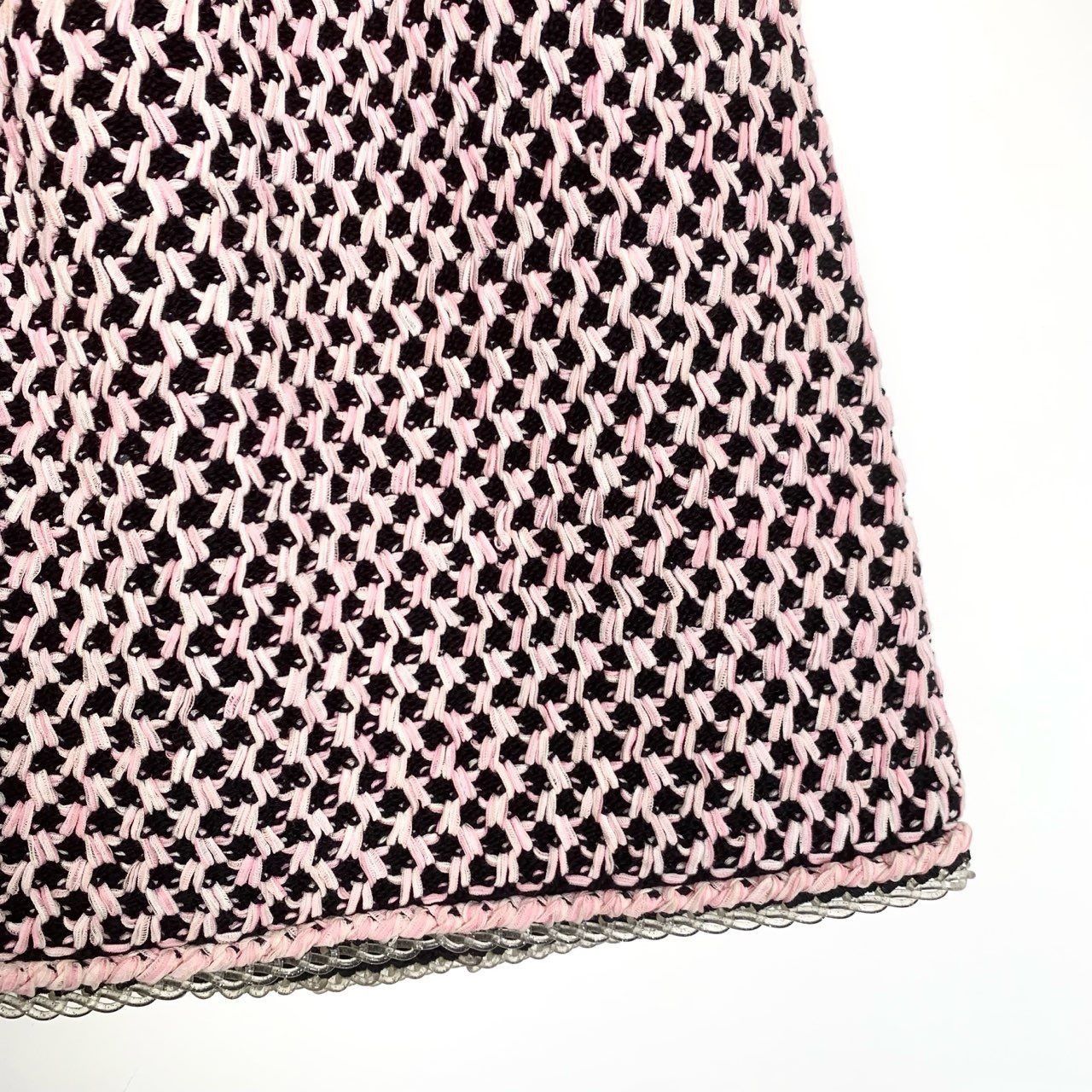 Chanel Chanel Style Knit Pink & Black A-Line Skirt With Front Pocke Size XS / US 0-2 / IT 36-38 - 6 Thumbnail