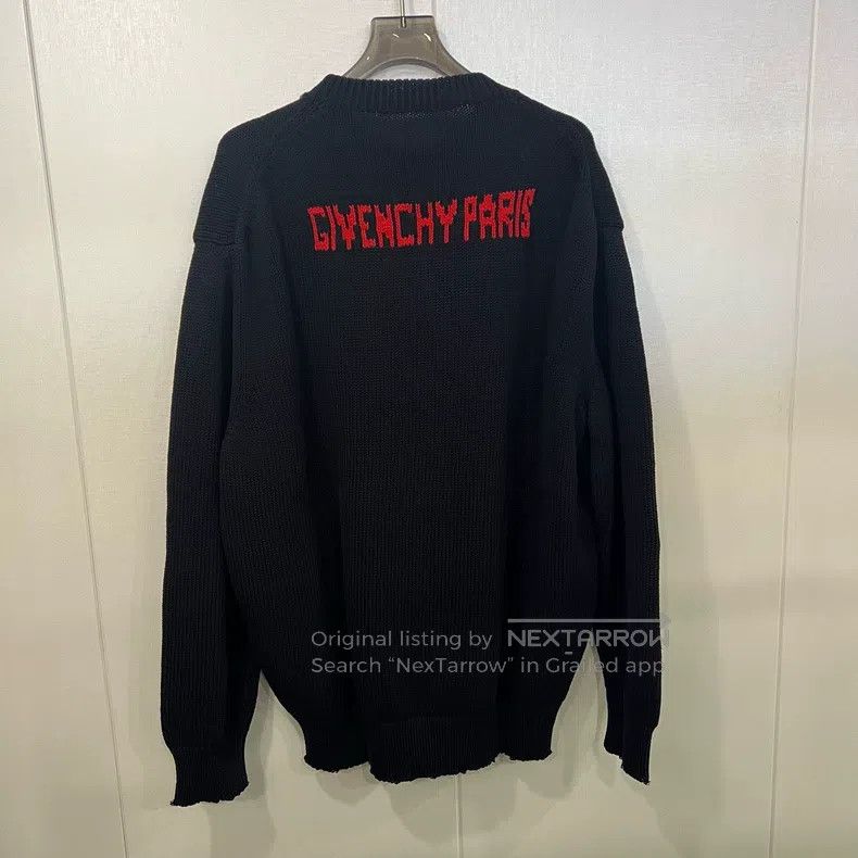 Givenchy Givenchy Logo Pattern Round Neck Loose Long Sleeve Sweater Size US M / EU 48-50 / 2 - 2 Thumbnail