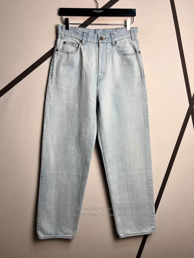 Celine CELINE Light Blue Washed Straight Leg Denim Jeans Size US 30 / EU 46 - 1 Thumbnail