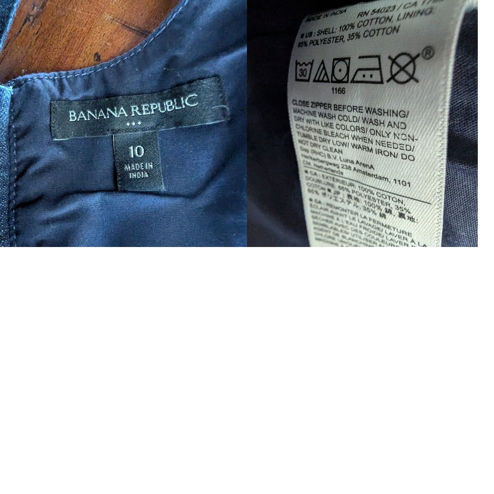 Banana Republic Banana Republic Denim Crop Top Indigo Blue Button Front Back Zip Womens Sz 10 Size L / US 10 / IT 46 - 8 Thumbnail