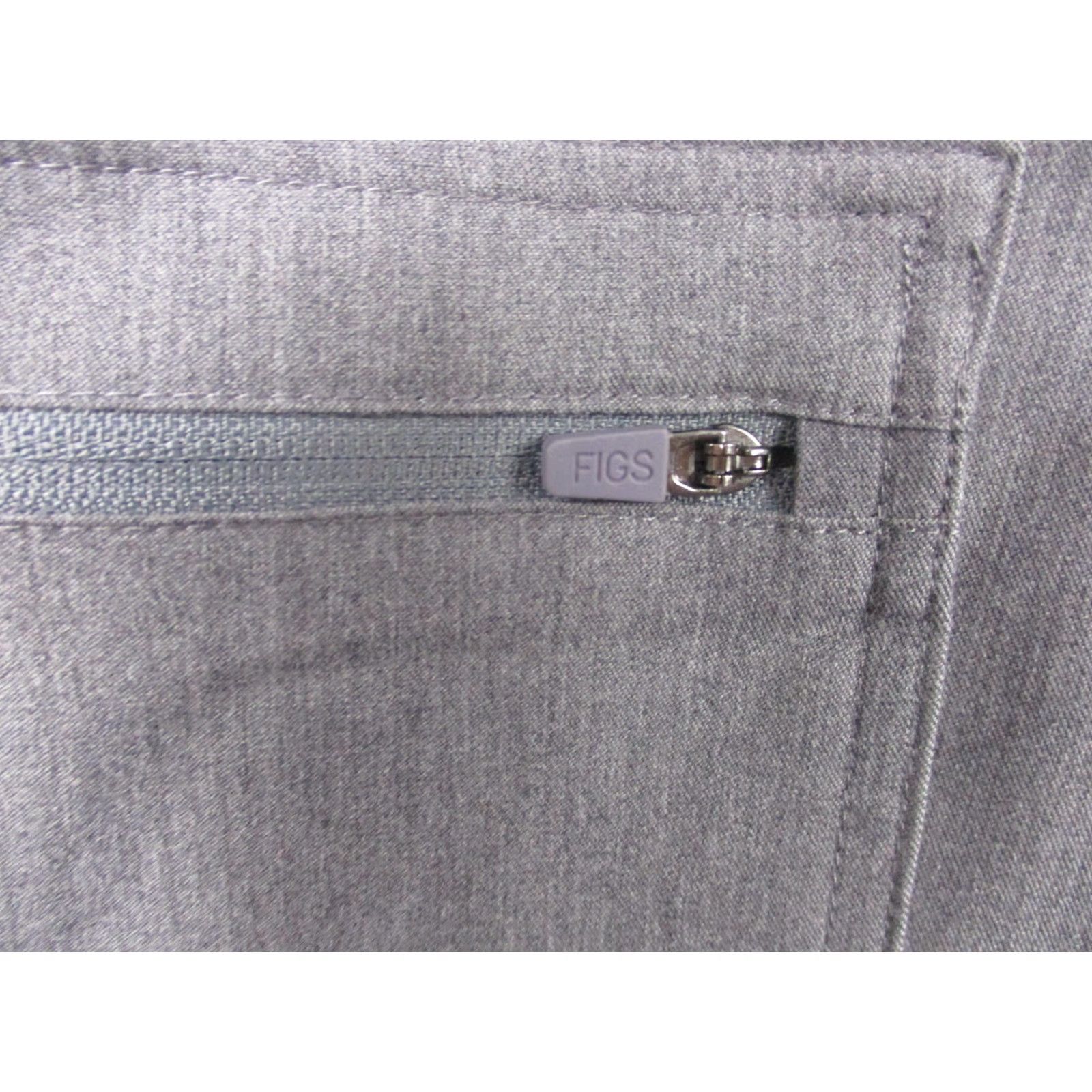 Vintage FIGS Pants Main Jogger Mens 2XL Gray Workwear Pockets Drawstring Zipper Logo Lightweight Elastic Waist Size US 39 - 2 Thumbnail