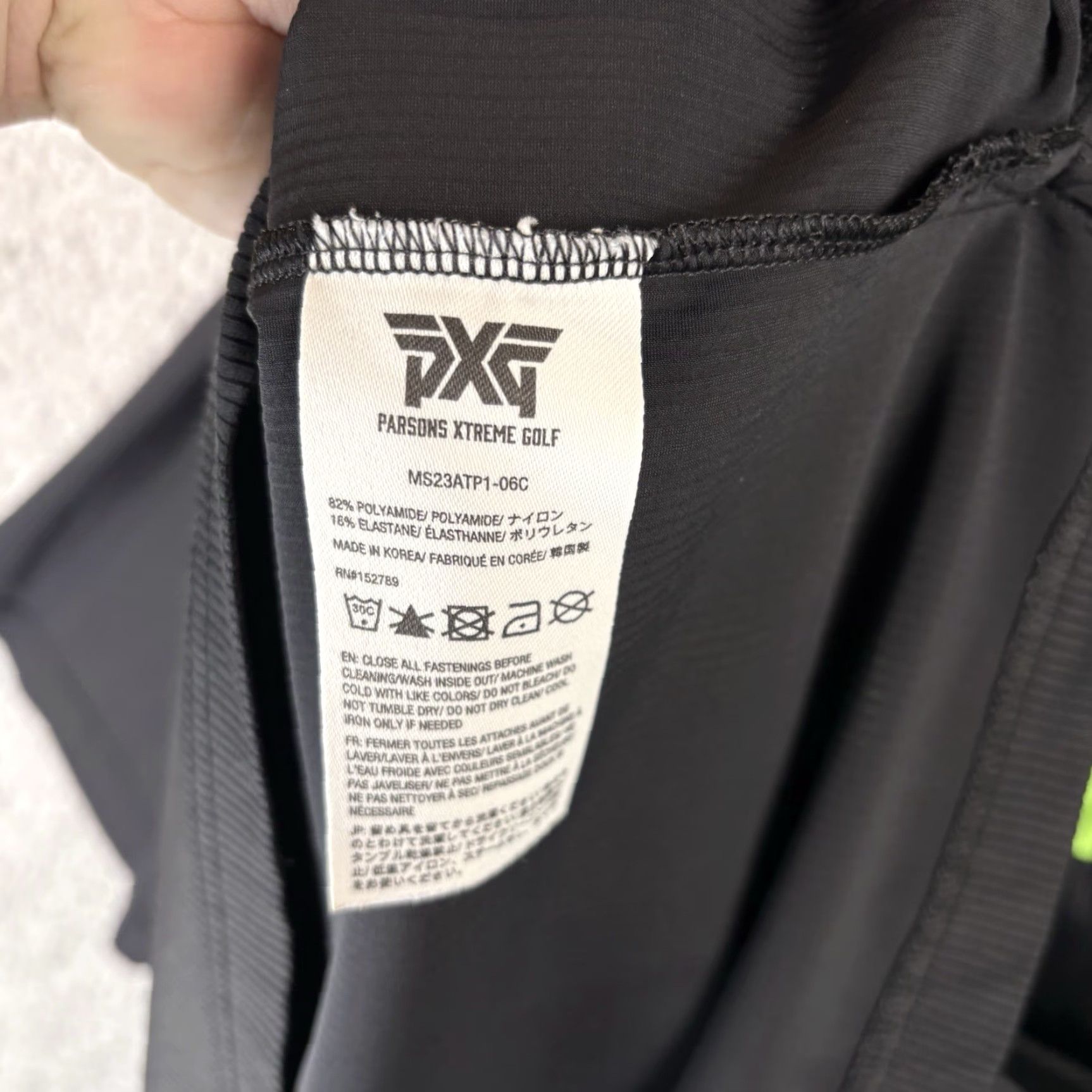 Vintage PXG Parsons Extreme Golf Polo Shirt Mens XL Black Neon Green Stripe Performance Polo Shirt Mens XL Black Neon Green Stripe Sports Golf Shirt Size US XL / EU 56 / 4 - 4 Thumbnail