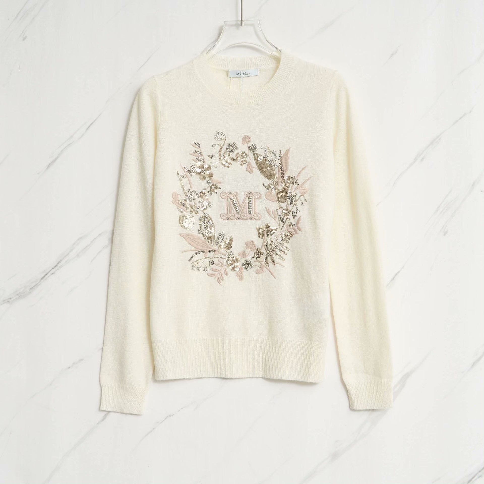 Max Mara Max Mara Women's Floral Embroidered Knit Size S / US 4 / IT 40 - 1 Thumbnail