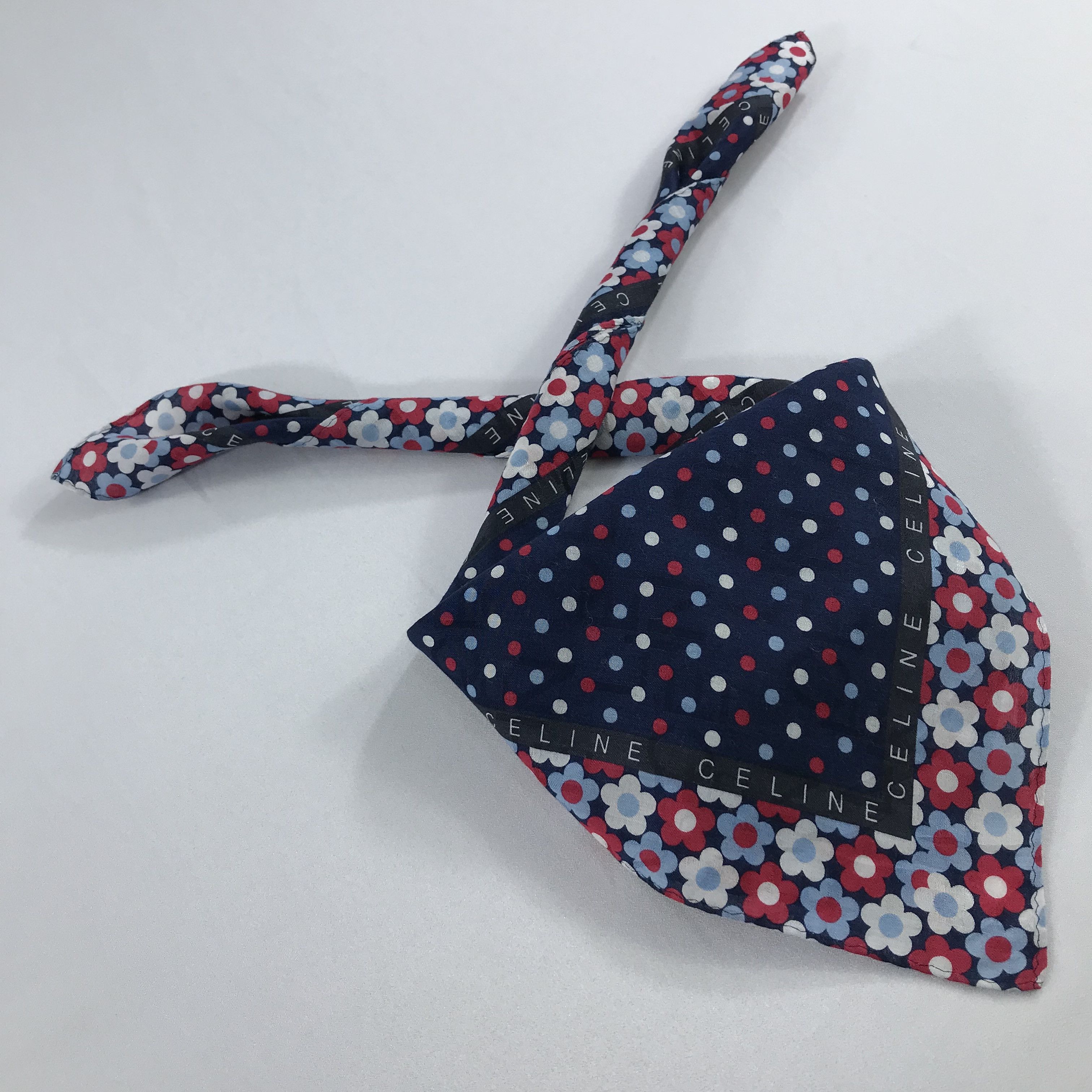 Celine × Vintage Celine Bandana / Handkerchief / Neckerchief - S2094 Size ONE SIZE - 4 Thumbnail
