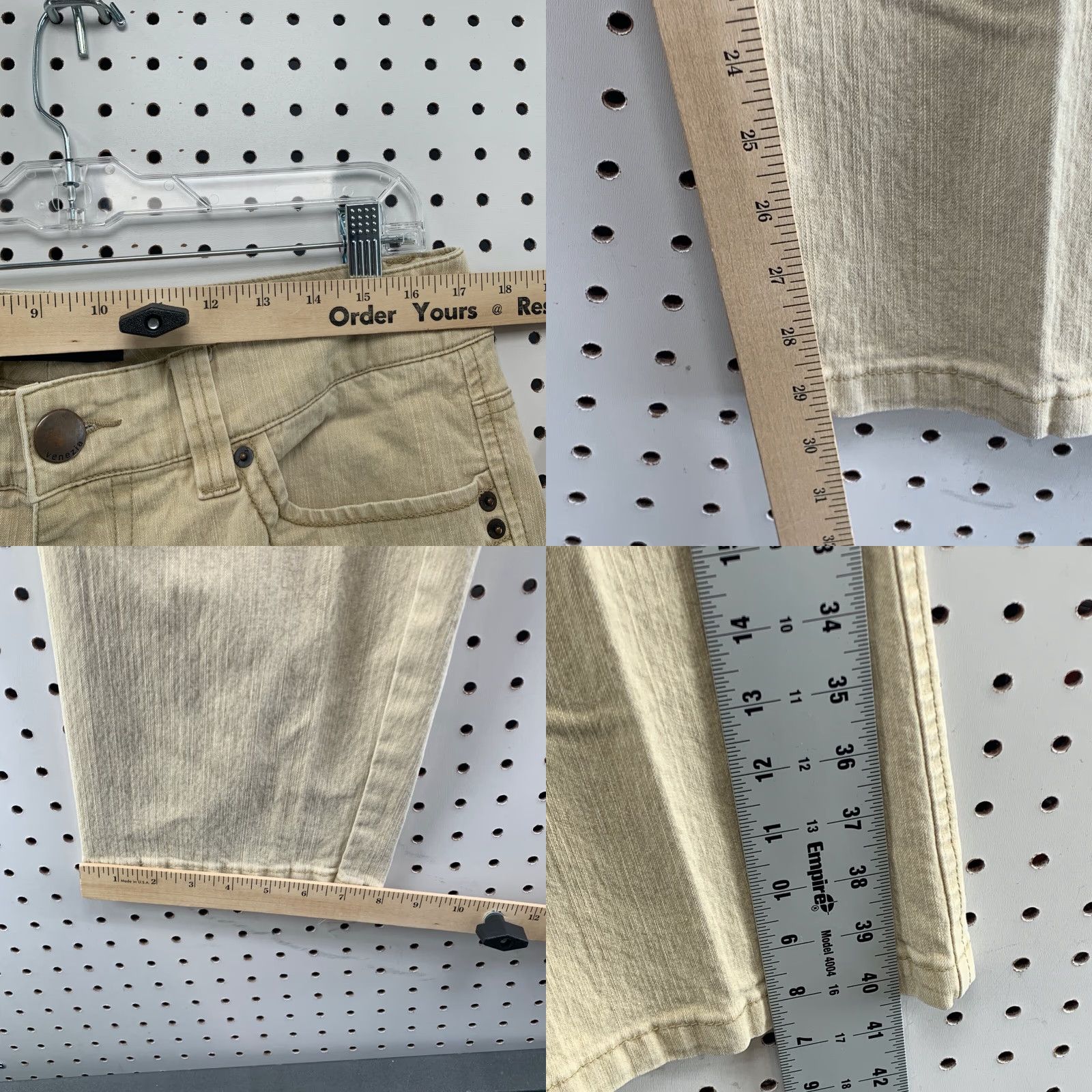 Vintage Venezia Womens Beige Jeans Size 18 Average High Rise Pants 35 X 30" Inseam - Venezia - Jeans - Women - Beige - High Rise - 30 - 18 - 35 X 30" - Womens Size 30" / US 8 / IT 44 - 9 Thumbnail