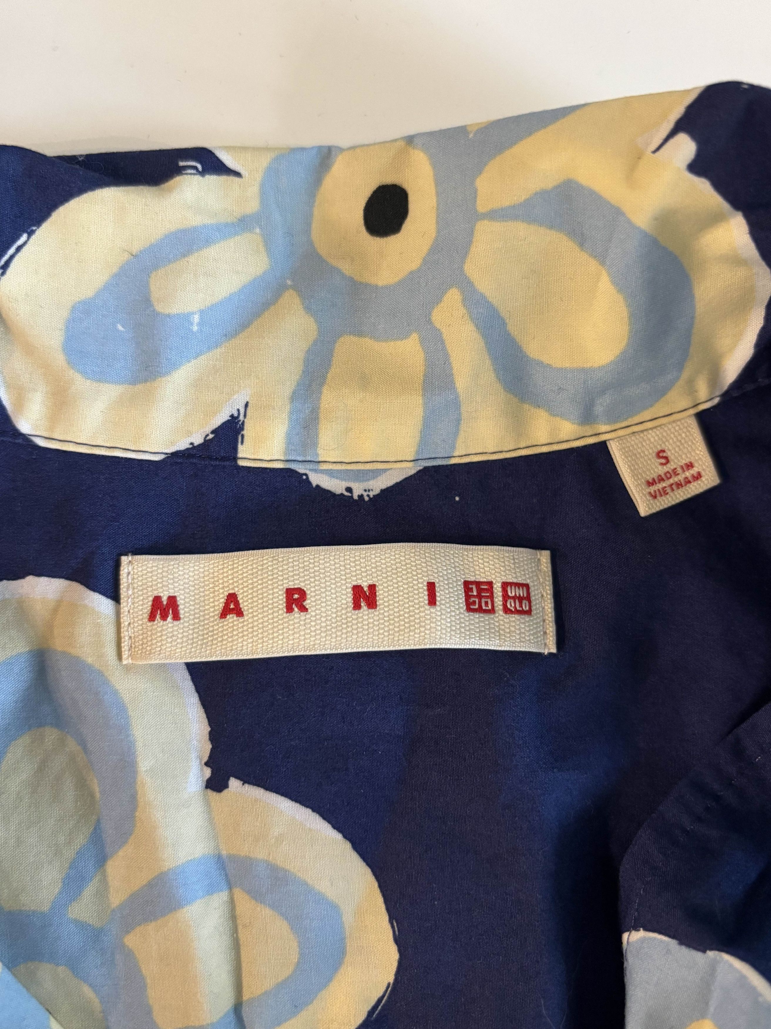 Marni × Uniqlo Floral Open Collar Short Sleeve Shirt Size US S / EU 44-46 / 1 - 3 Thumbnail
