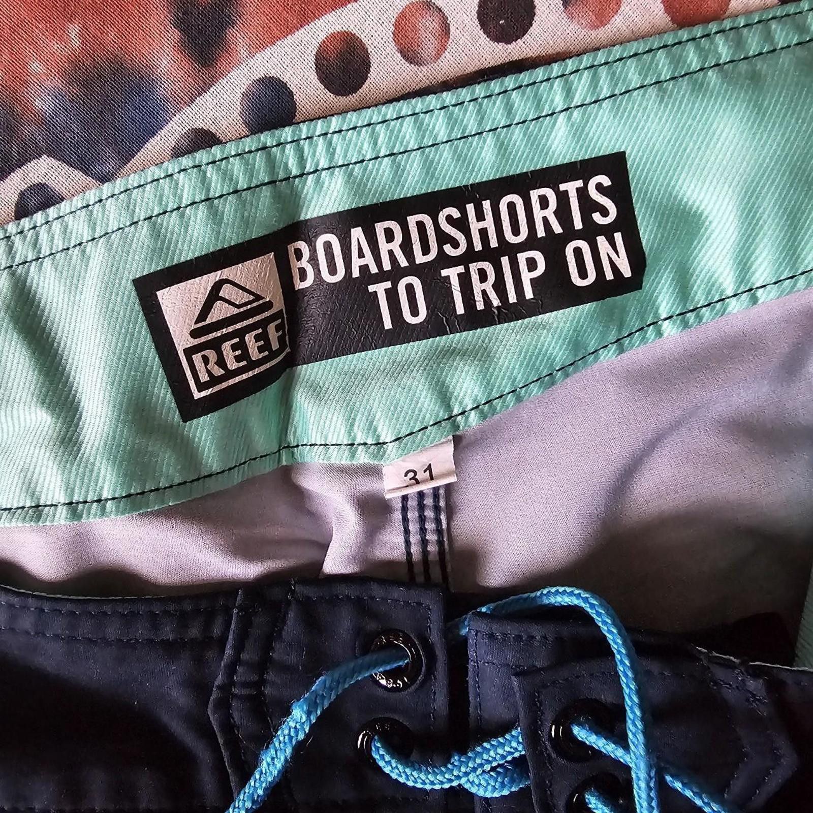 Designer Reef Board Shorts Men's Multicolored Swim Trunks Size US 32 / EU 48 - 6 Thumbnail