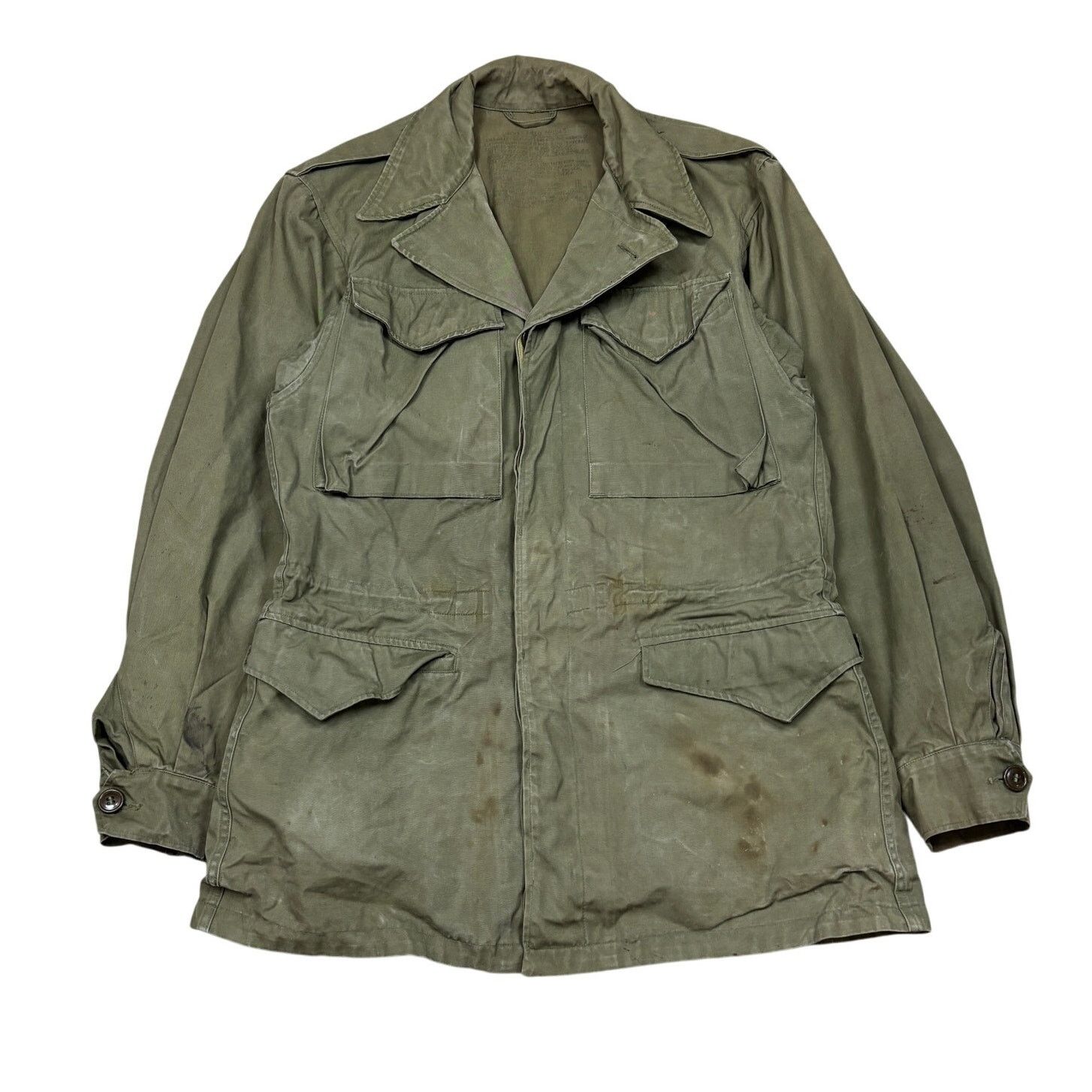 Vintage True Vintage 40s WWII M-1943 Army Field Jacket Men's 42 L Size US L / EU 52-54 / 3 - 1 Thumbnail
